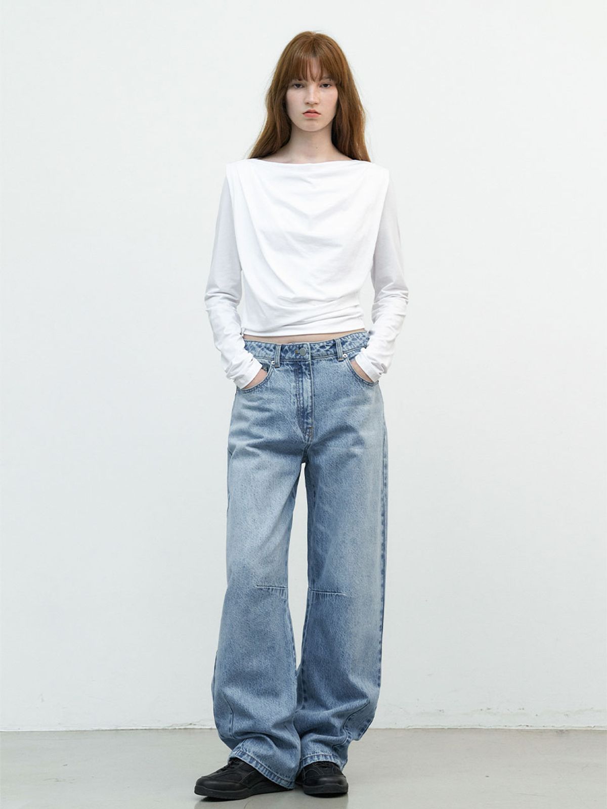 아틀리에 나인(ATELIER NAIN) CURVED BALLON DENIM PANTS (PT-5746)