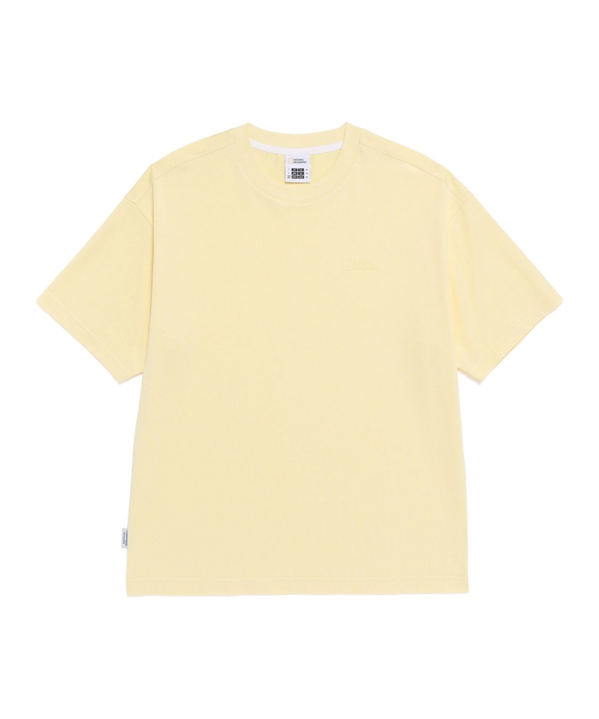 내셔널지오그래픽(NATIONALGEOGRAPHIC) N265UTS909 수피마 세미오버핏 반팔 티셔츠 PALE YELLOW