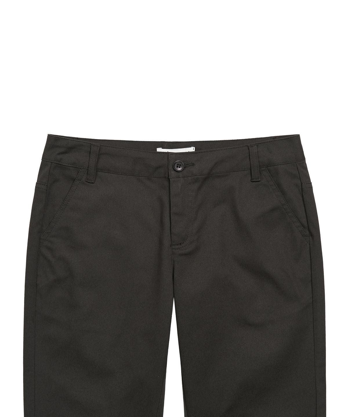 페플리(PEPLEE) Shirring Boots Cut Cotton Pants (Charcoal)