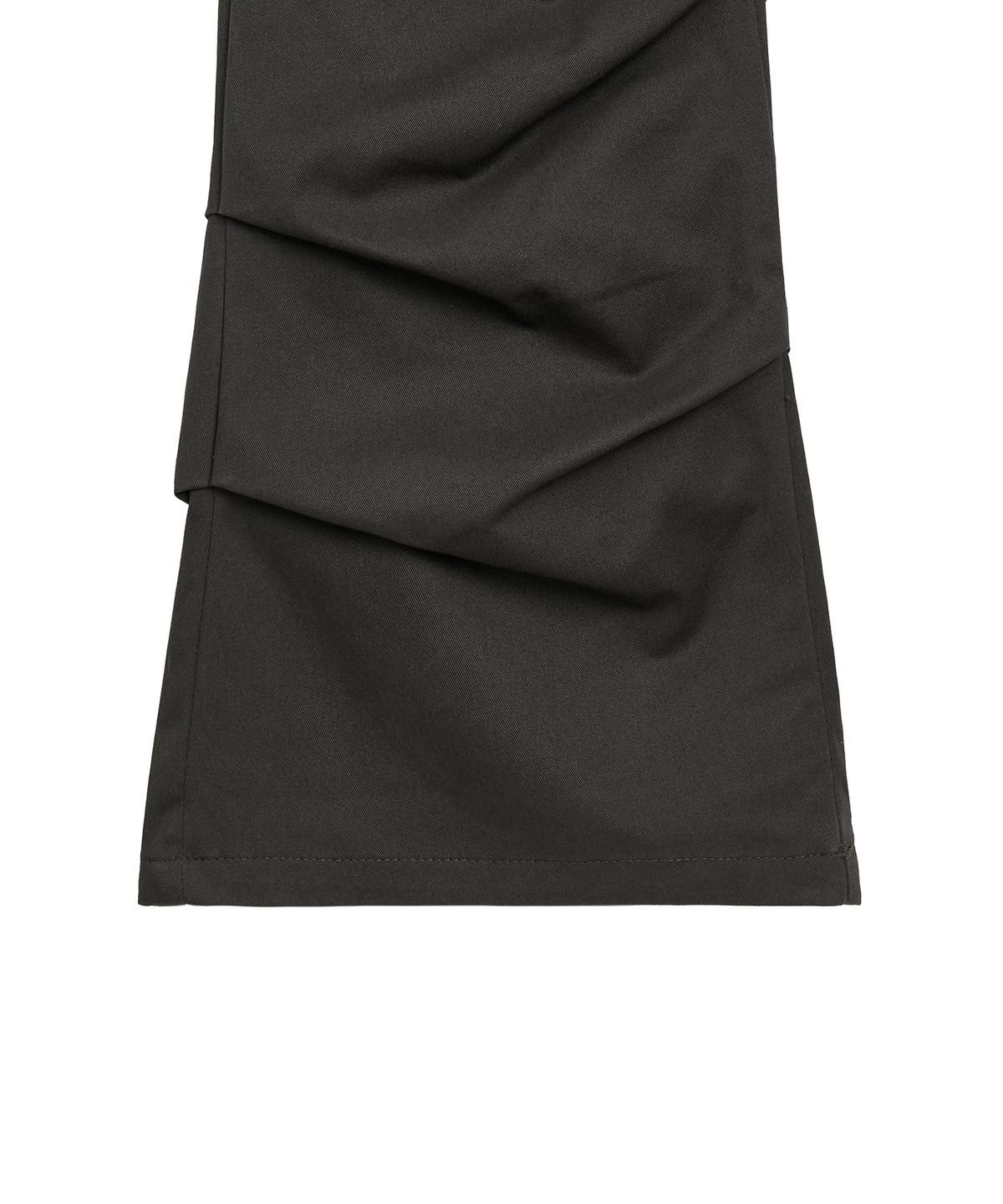 페플리(PEPLEE) Shirring Boots Cut Cotton Pants (Charcoal)