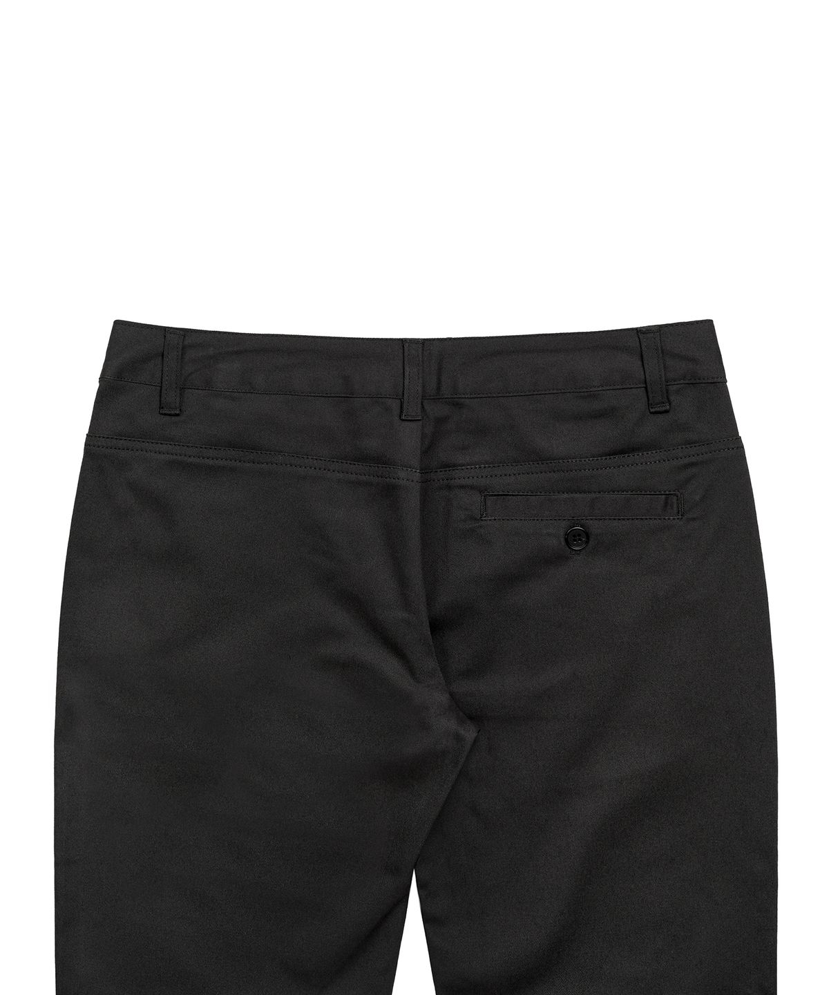 페플리(PEPLEE) Shirring Boots Cut Cotton Pants (Black)