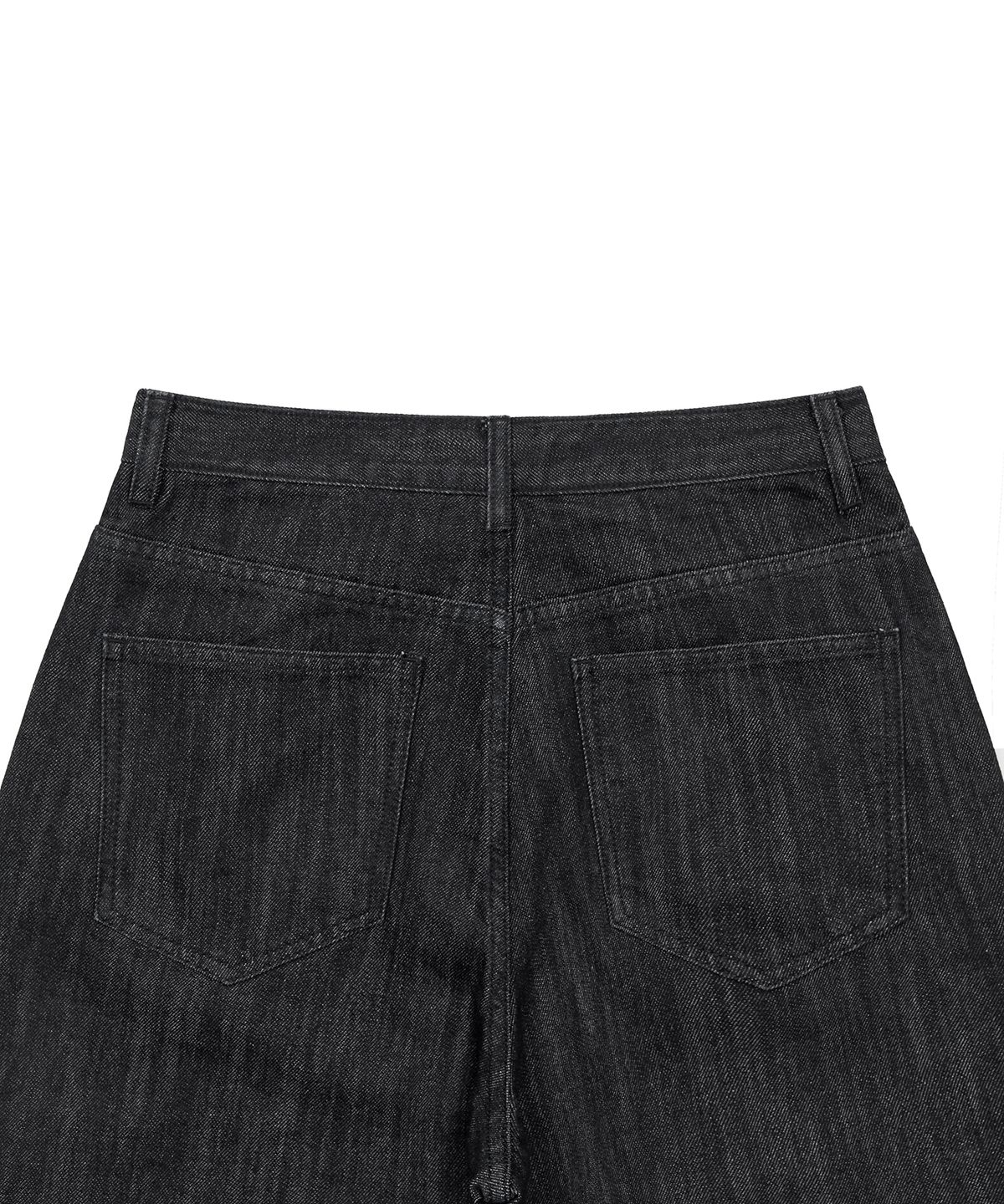 페플리(PEPLEE) Button Raw Denim Pants (Raw Black)