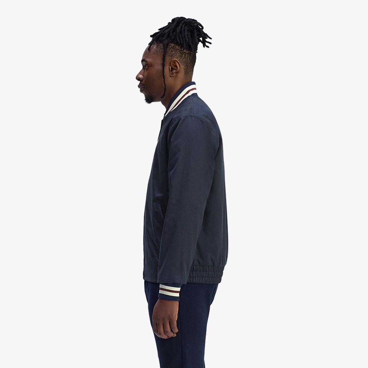 프레드페리(FRED PERRY) [Made in England] 메이드 인 잉글랜드 트윌 테니스 봄버 재킷 - 네이비 AFPM2611331-608
