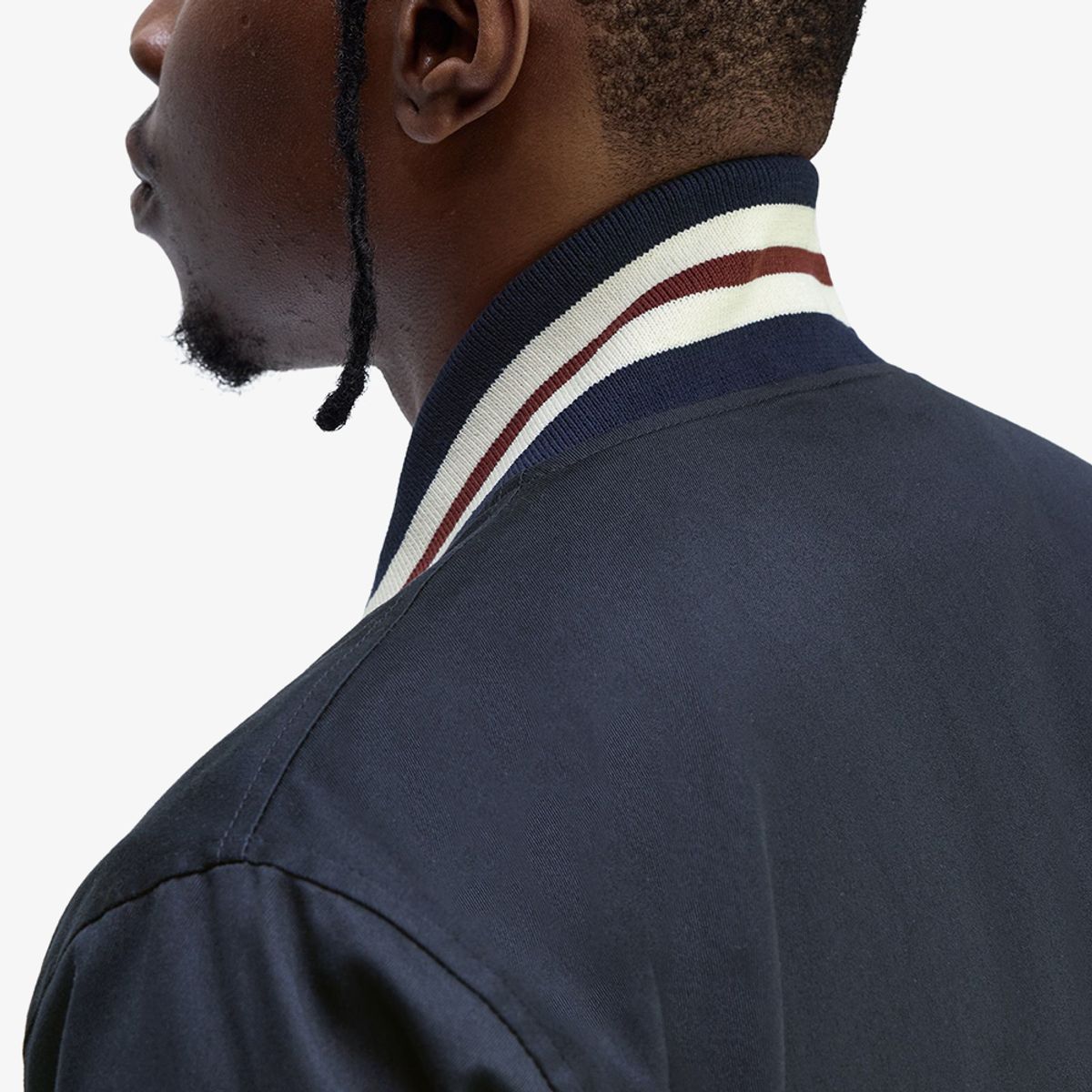 프레드페리(FRED PERRY) [Made in England] 메이드 인 잉글랜드 트윌 테니스 봄버 재킷 - 네이비 AFPM2611331-608