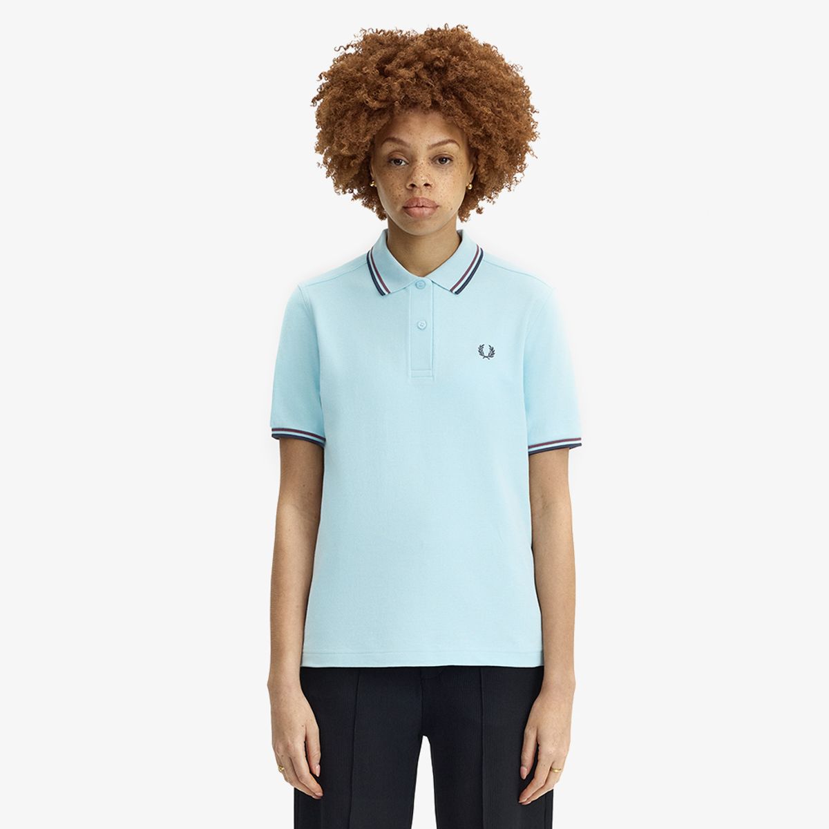 프레드페리(FRED PERRY) [G3600] 트윈 팁 프레드페리 셔츠 - 볼보이블루/옥스블러드/네이비 AFPF2613600-20B