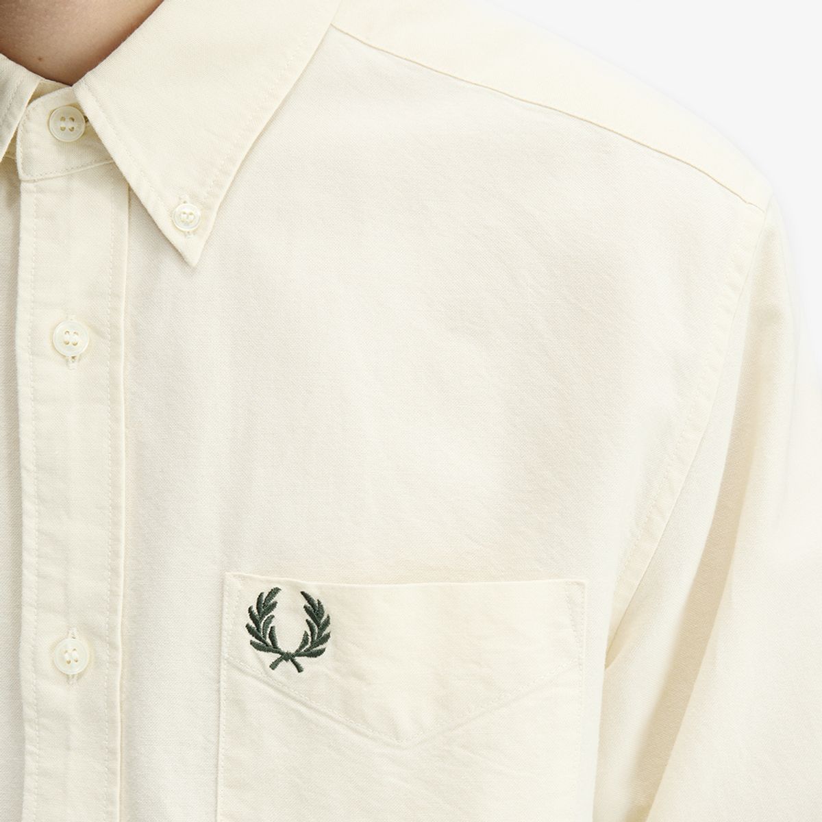 프레드페리(FRED PERRY) [Sharp] 롱 슬리브 옥스포드 셔츠 - 에크루/그래스루츠 AFPM2615516-13B