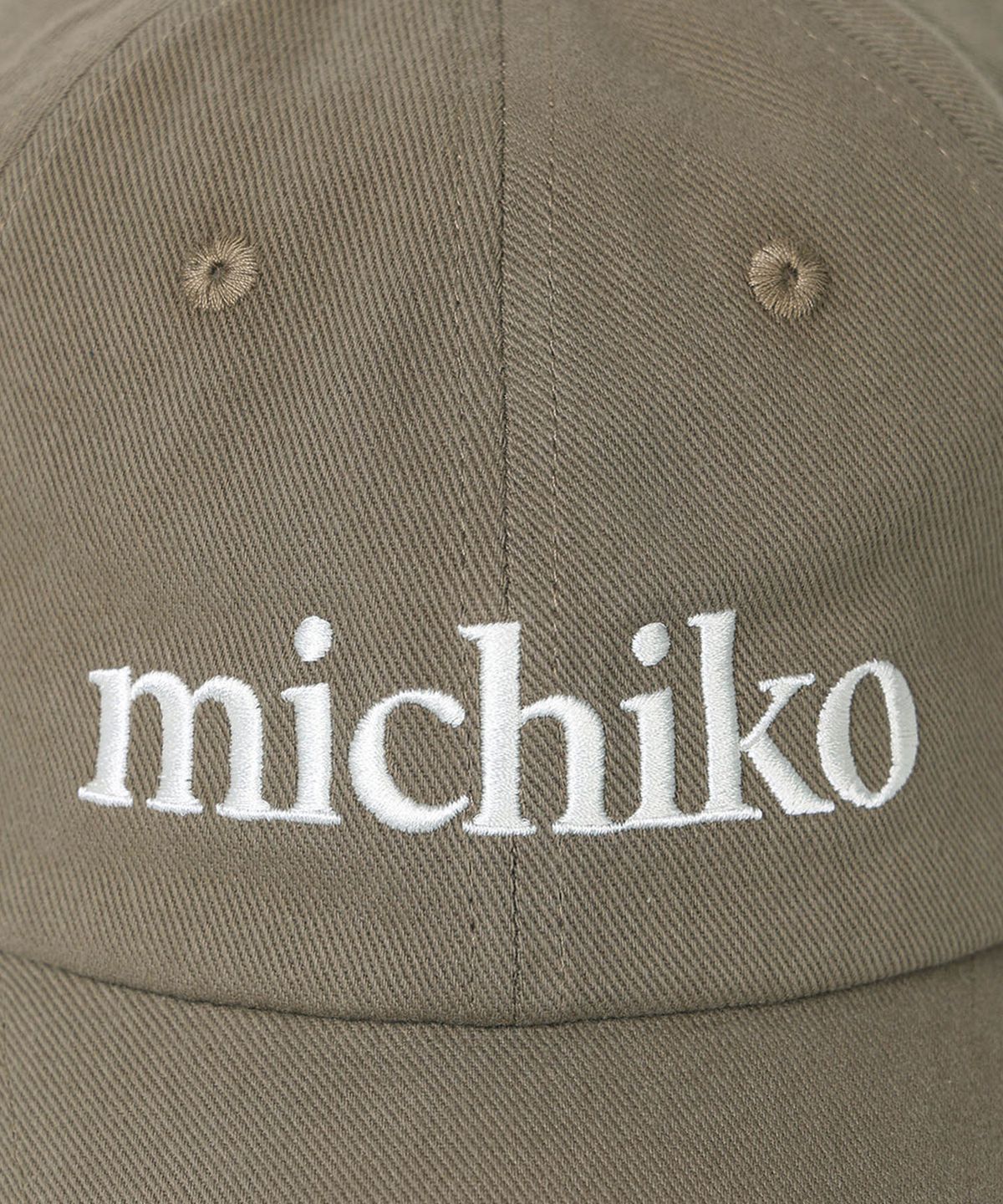 미치코런던 코시노(MICHIKO LONDON KOSHINO) 미치코 코튼 볼 캡 애쉬 카키
