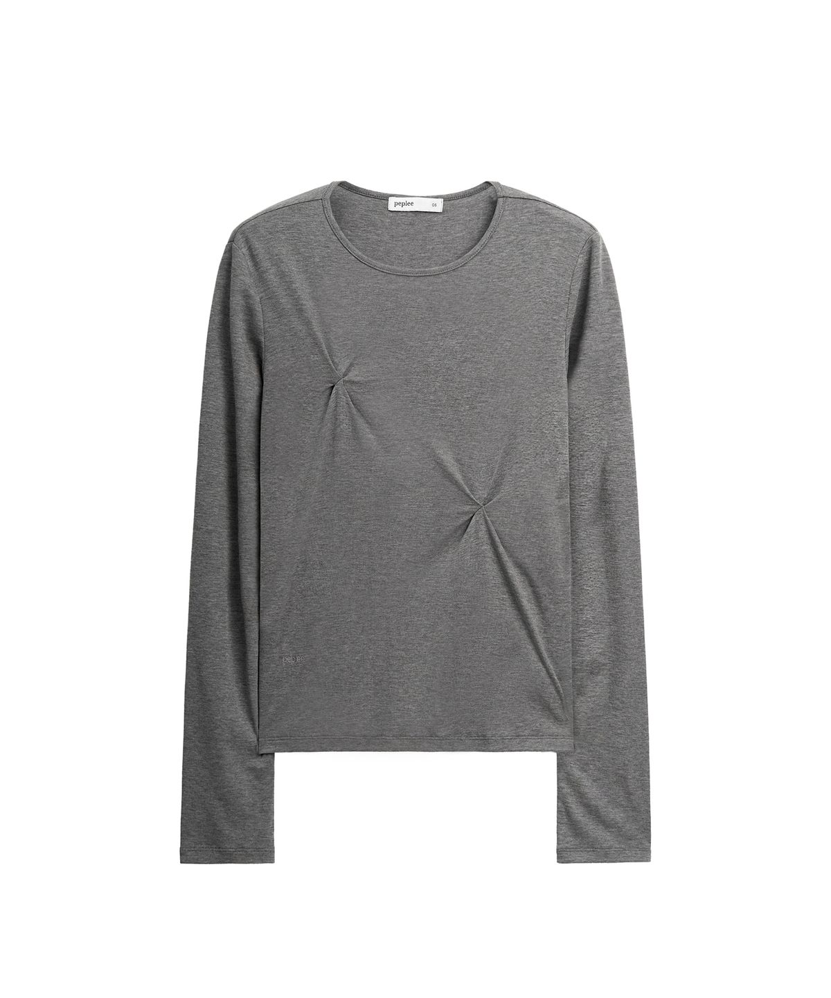 페플리(PEPLEE) Cross Pinch Tencel Long Sleeve (Grey)