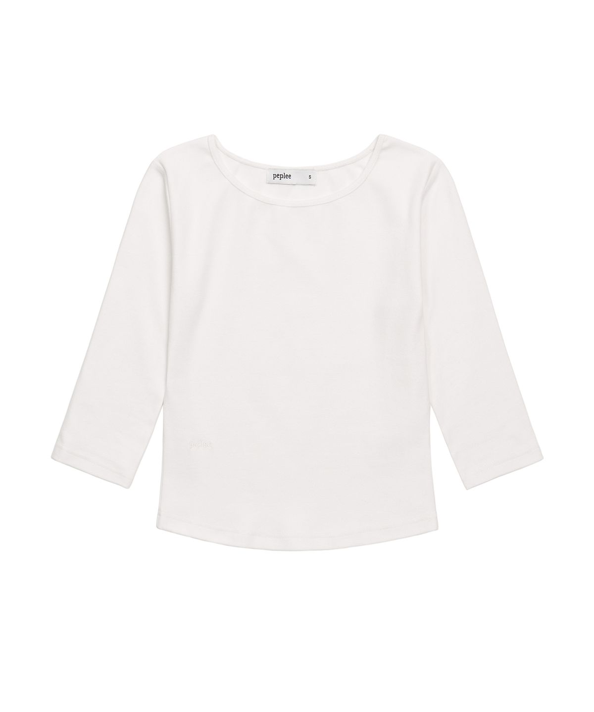 페플리(PEPLEE) Boat Neck 3/4 Sleeve Tee (White)