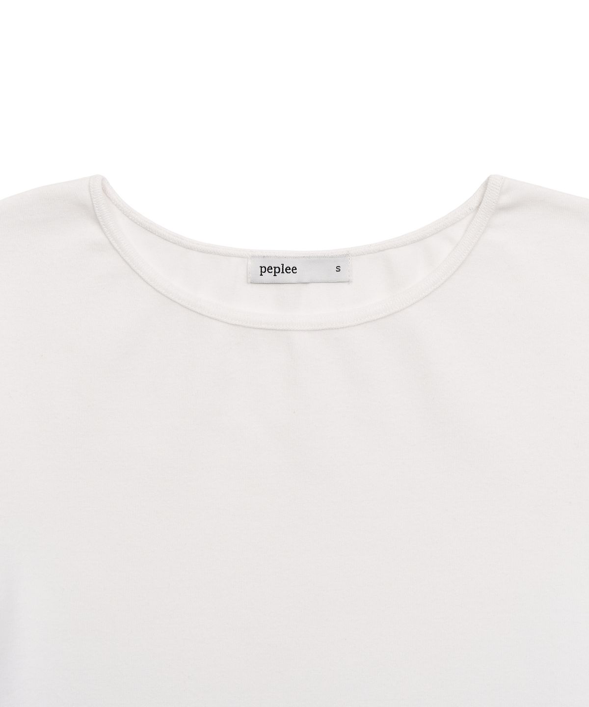페플리(PEPLEE) Boat Neck 3/4 Sleeve Tee (White)
