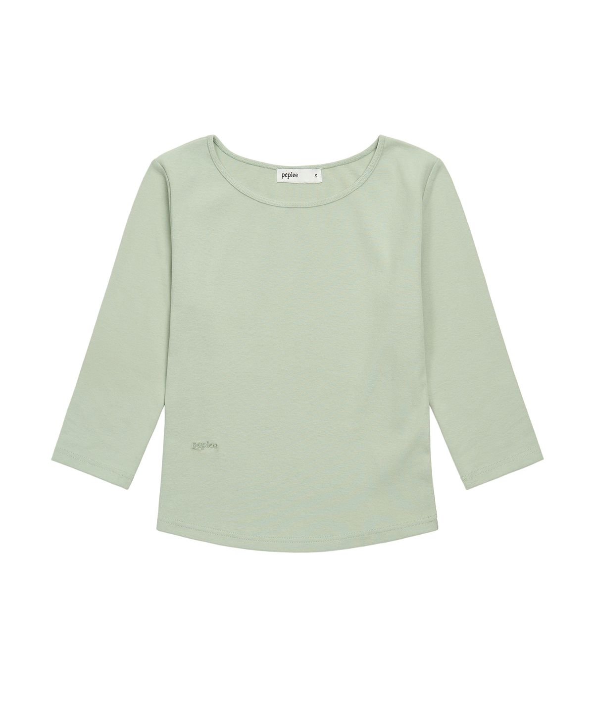 페플리(PEPLEE) Boat Neck 3/4 Sleeve Tee (Mint Green)