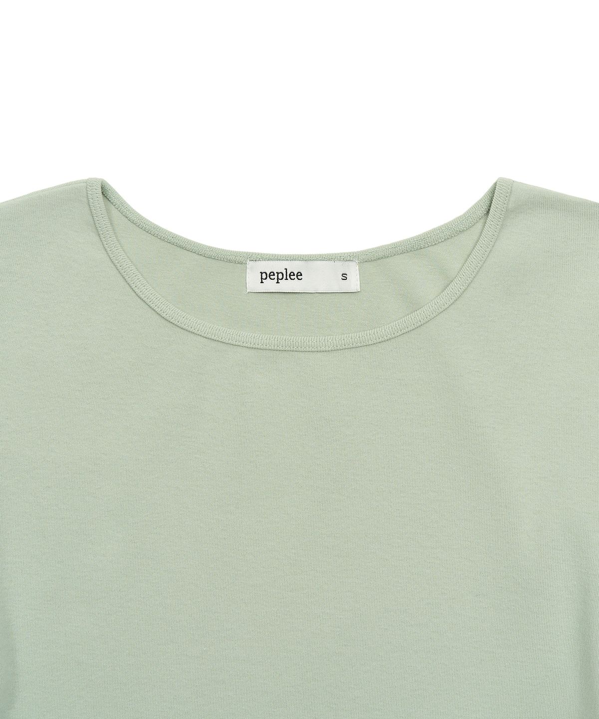페플리(PEPLEE) Boat Neck 3/4 Sleeve Tee (Mint Green)