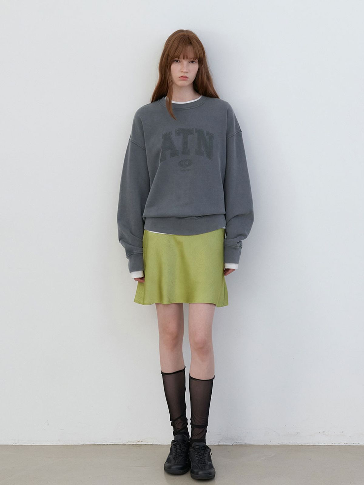 아틀리에 나인(ATELIER NAIN) SATIN BAND MINI SKIRT (SK-5085)