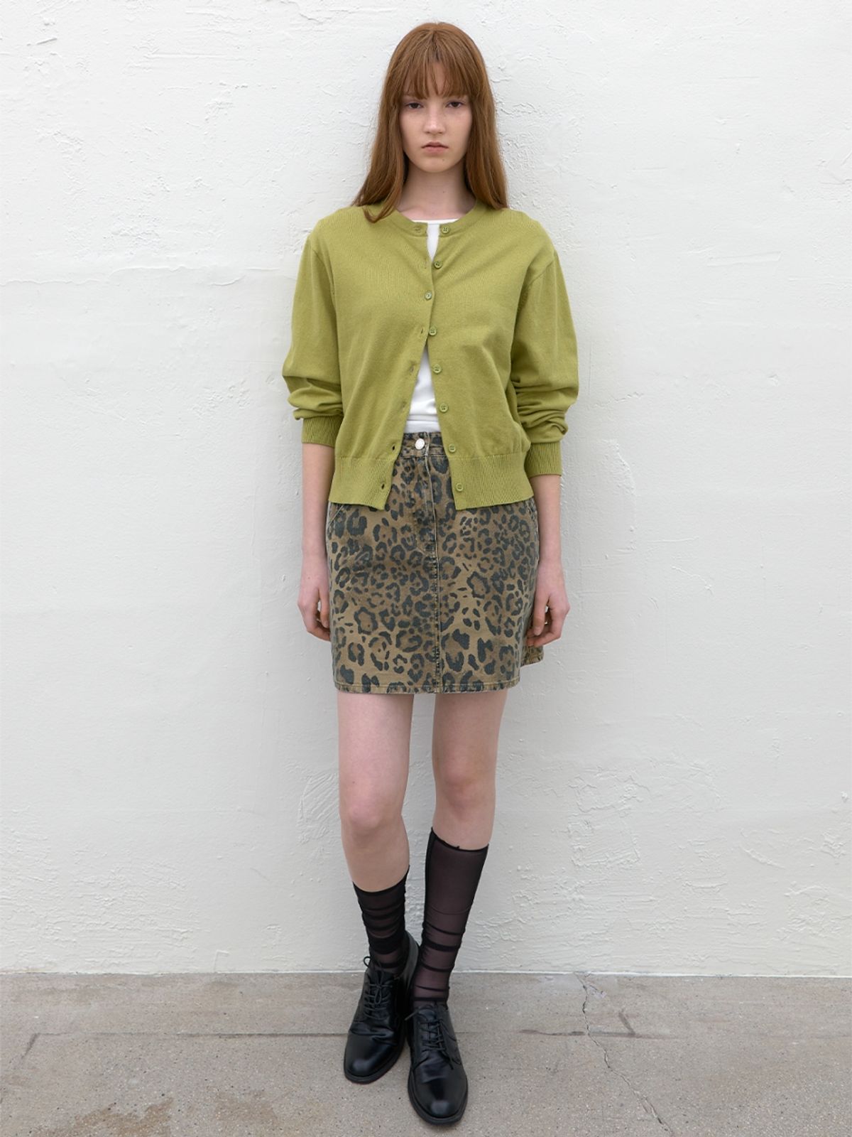 아틀리에 나인(ATELIER NAIN) LEOPARD MINI SKIRT (SK-5076)