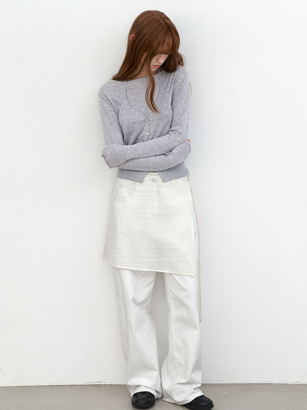 아틀리에 나인(ATELIER NAIN) STRIPE LAYERED MINI SKIRT (SK-5088)