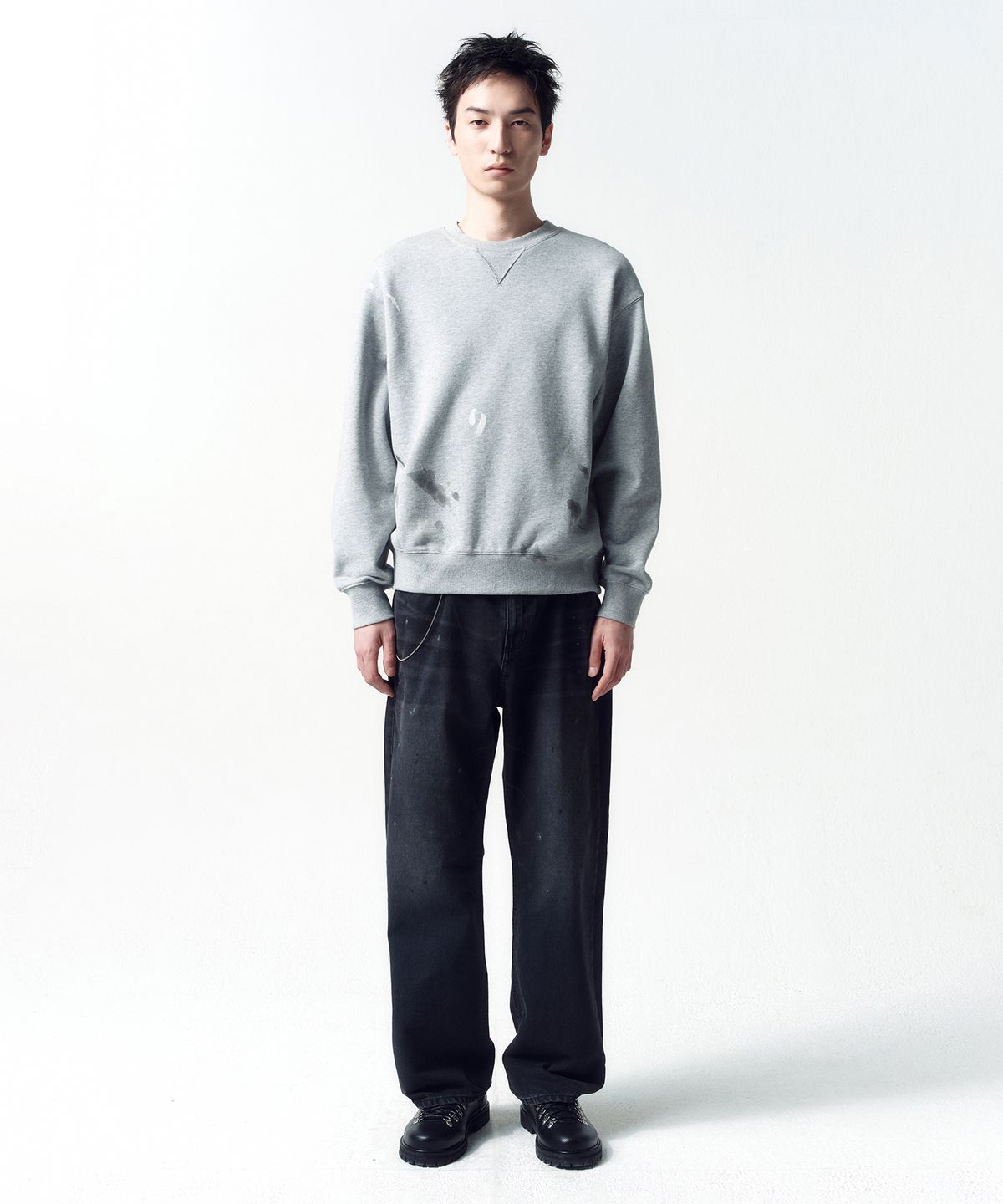 인사일런스(INSILENCE) 빈티지 스웨트셔츠 MELANGE GREY
