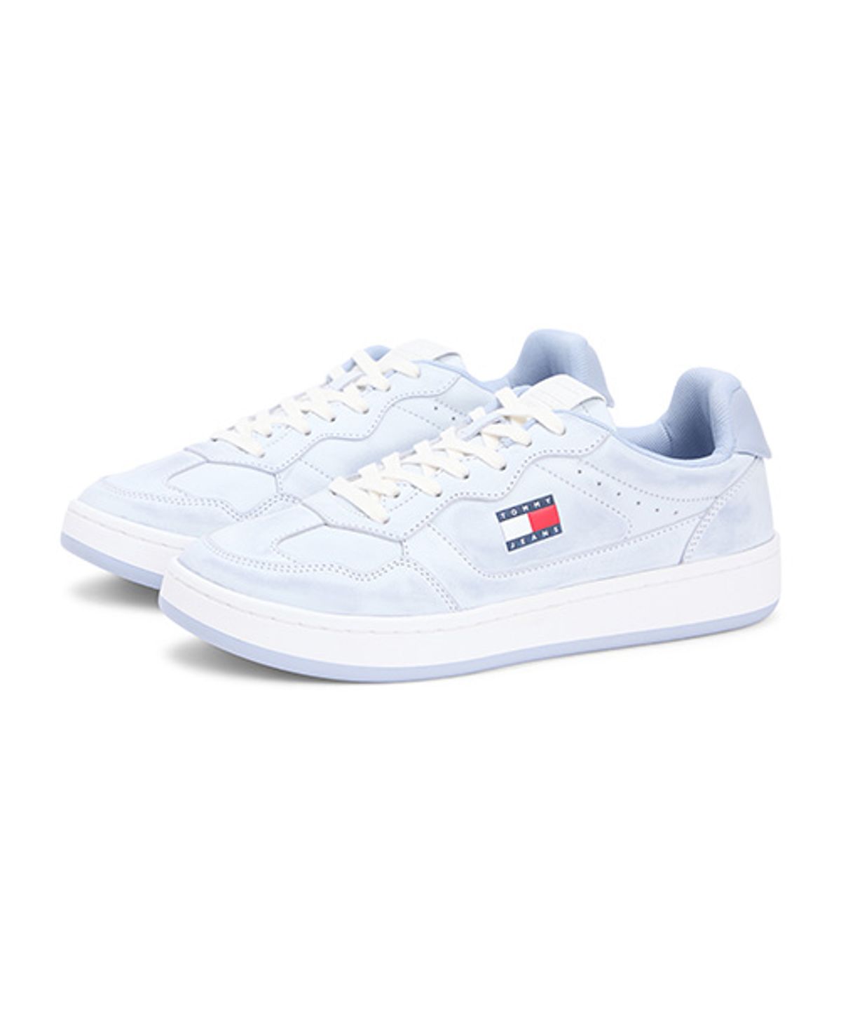 타미진스(TOMMY JEANS) 아카이브 98 코트 더스티 레더 스니커즈-스카이(T52G1ARS220JT1YBL) (T52G1ARS220JT1YBL)