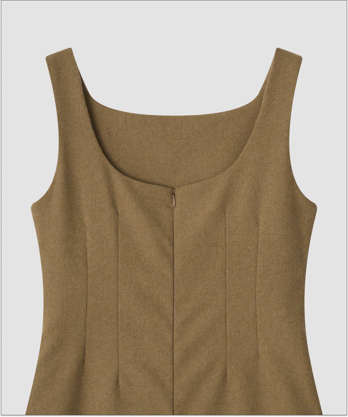 더 릴(THE LILLE) Boat Neck Wool Dress_Beige