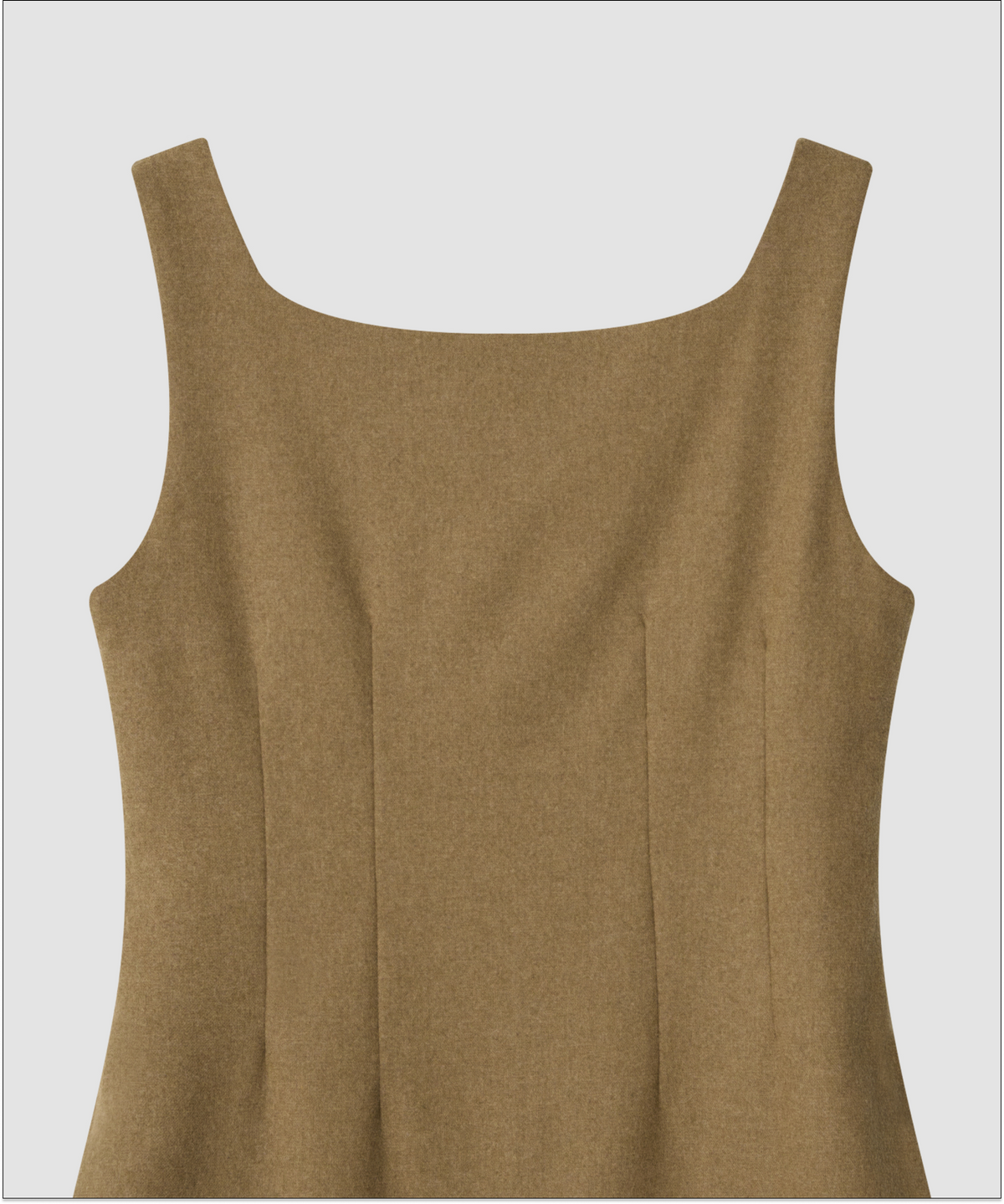 더 릴(THE LILLE) Boat Neck Wool Dress_Beige
