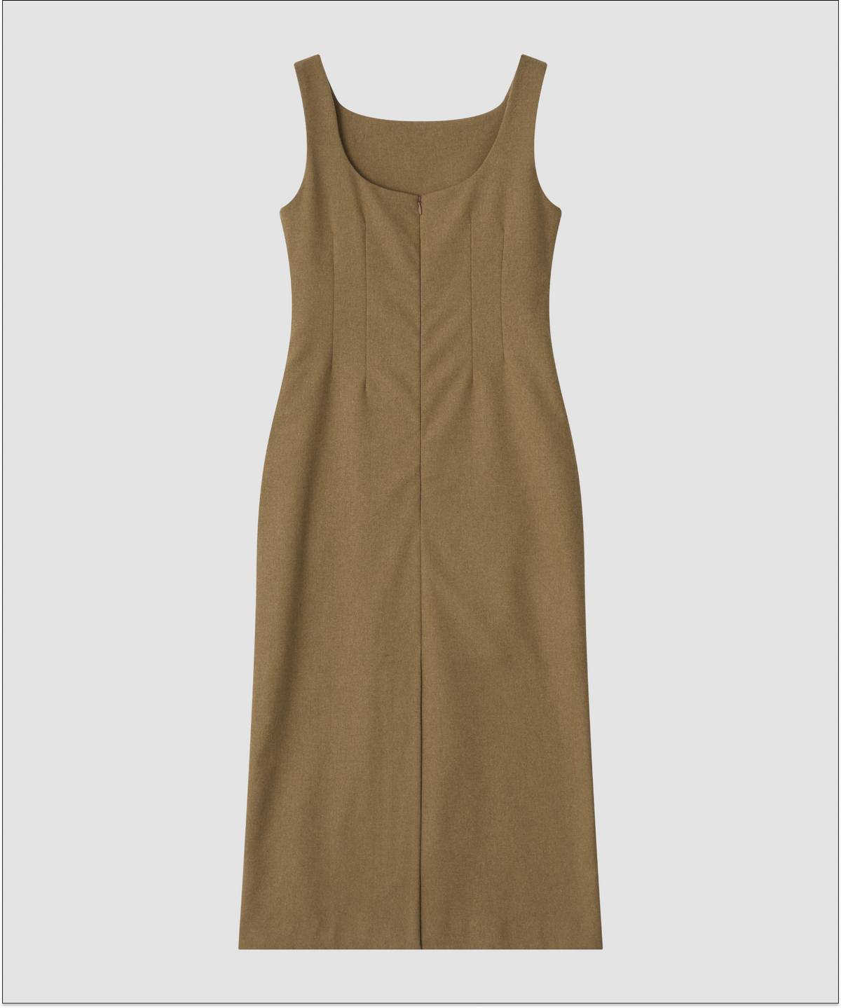 더 릴(THE LILLE) Boat Neck Wool Dress_Beige