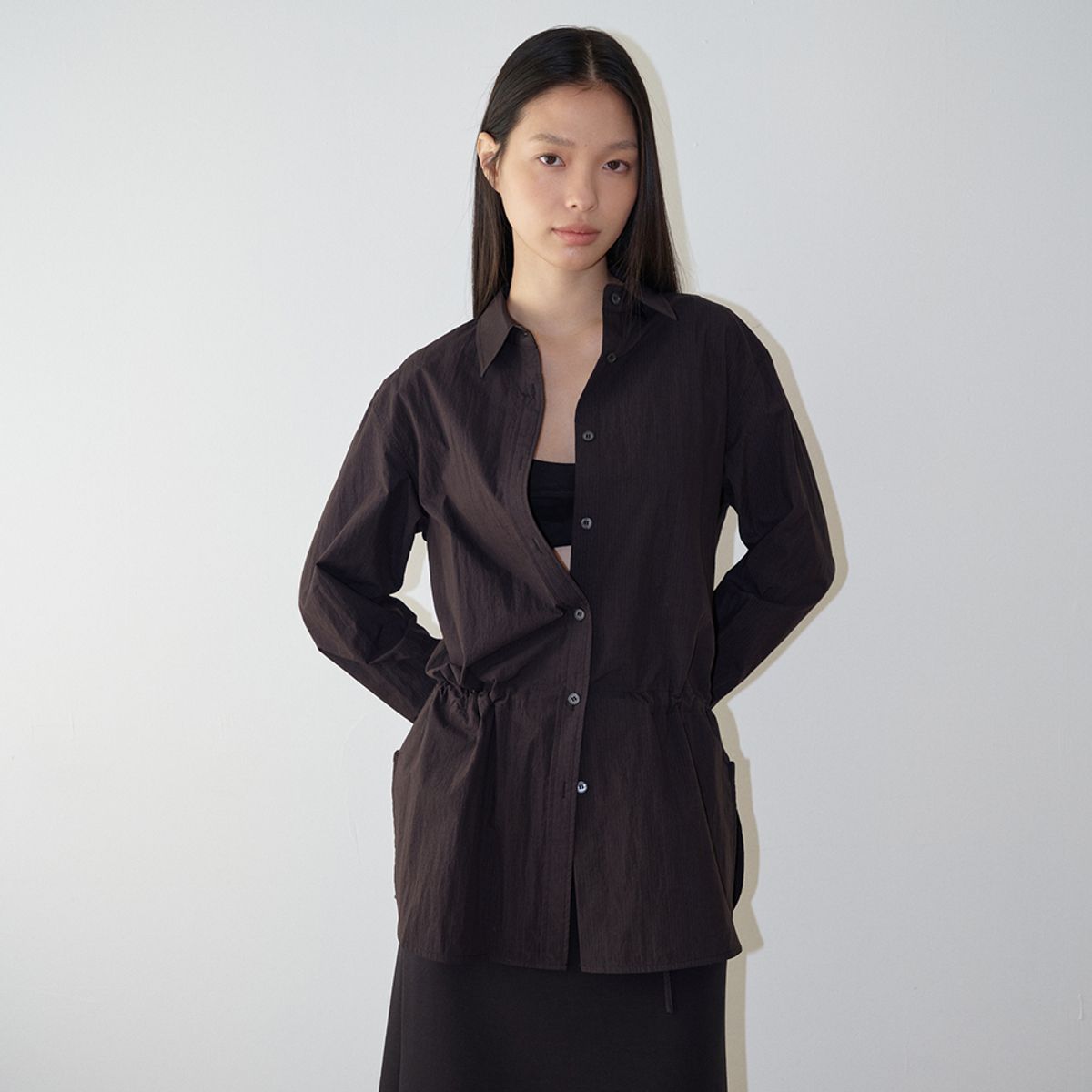 노우드(NOEUD) Drawline shirt (Black)