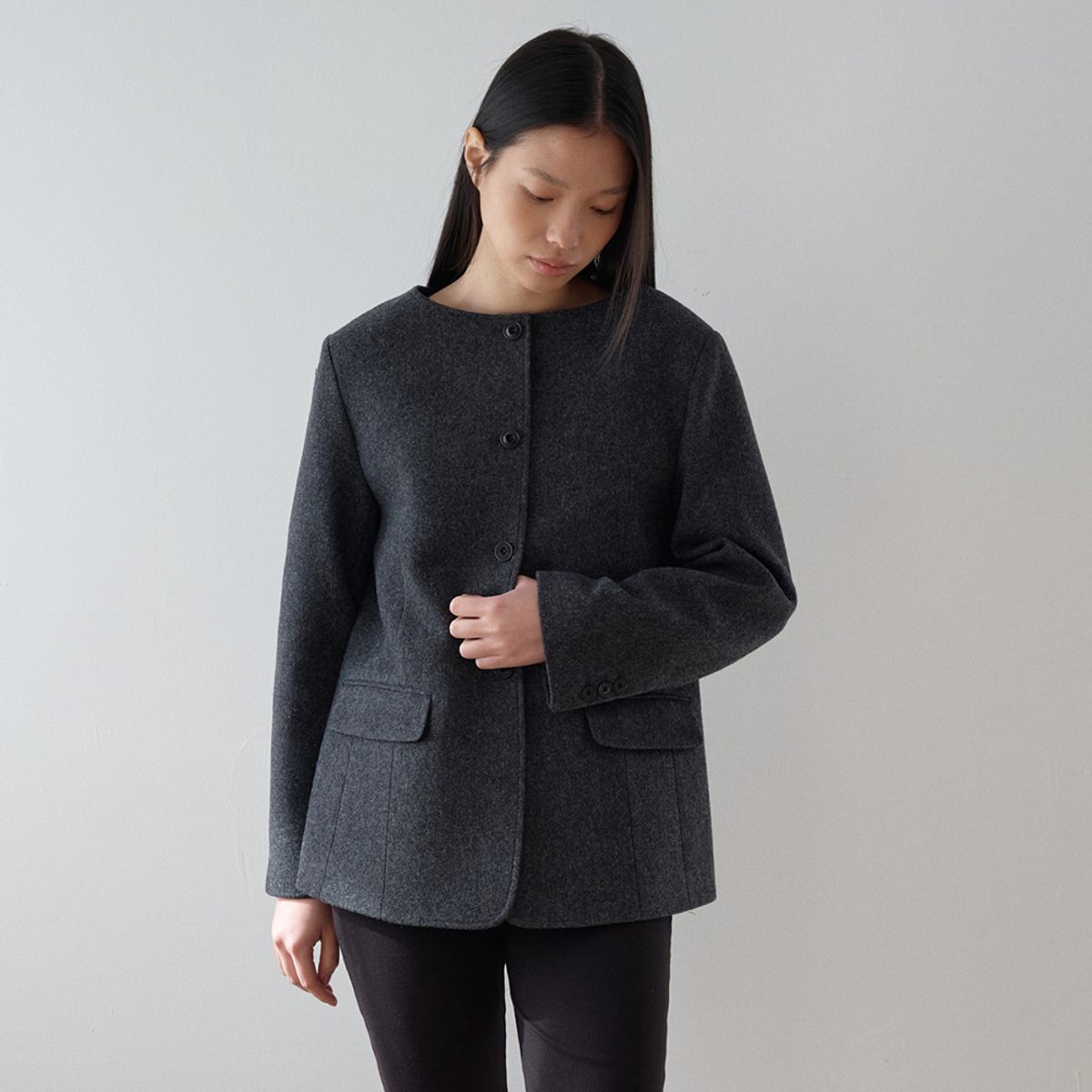 노우드(NOEUD) Boat Line Jacket (Charcoal)