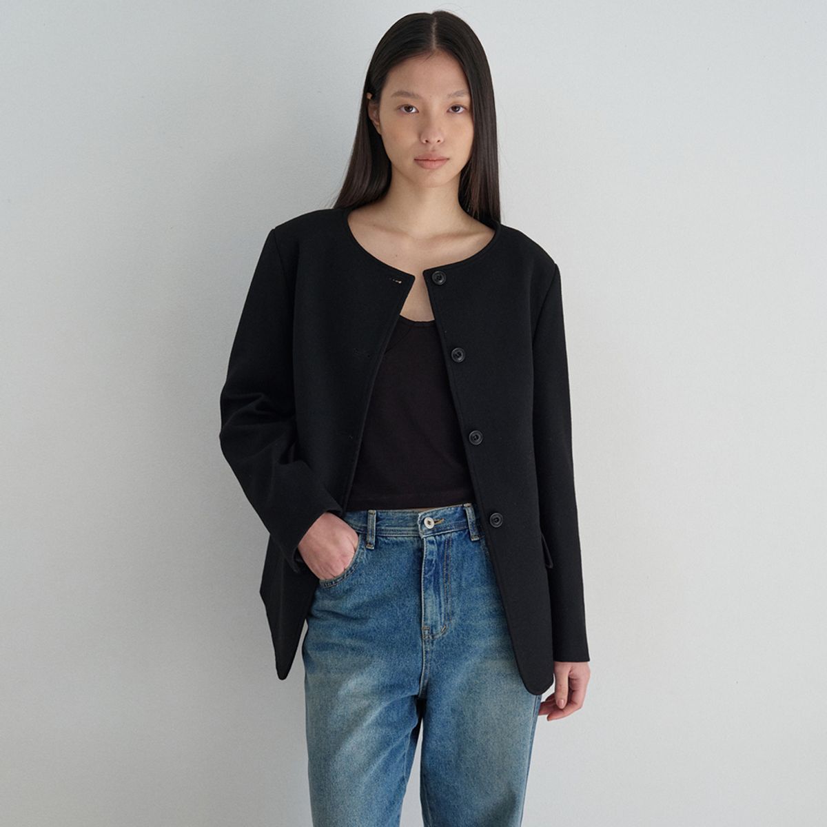 노우드(NOEUD) Boat Line Jacket (Black)