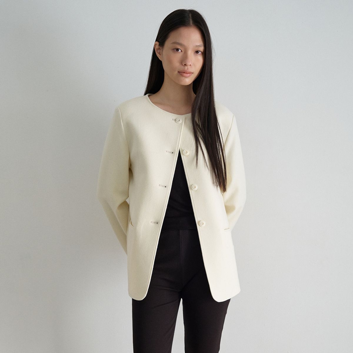 노우드(NOEUD) Boat Line Jacket (Ivory)