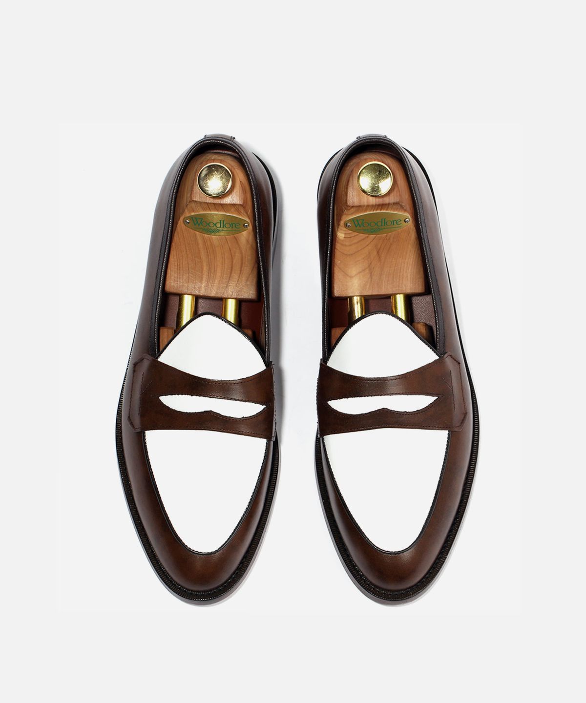 커스텀무드(CUSTOMMOOD) 에쉬 소가죽 페니로퍼(heritage brown&white)