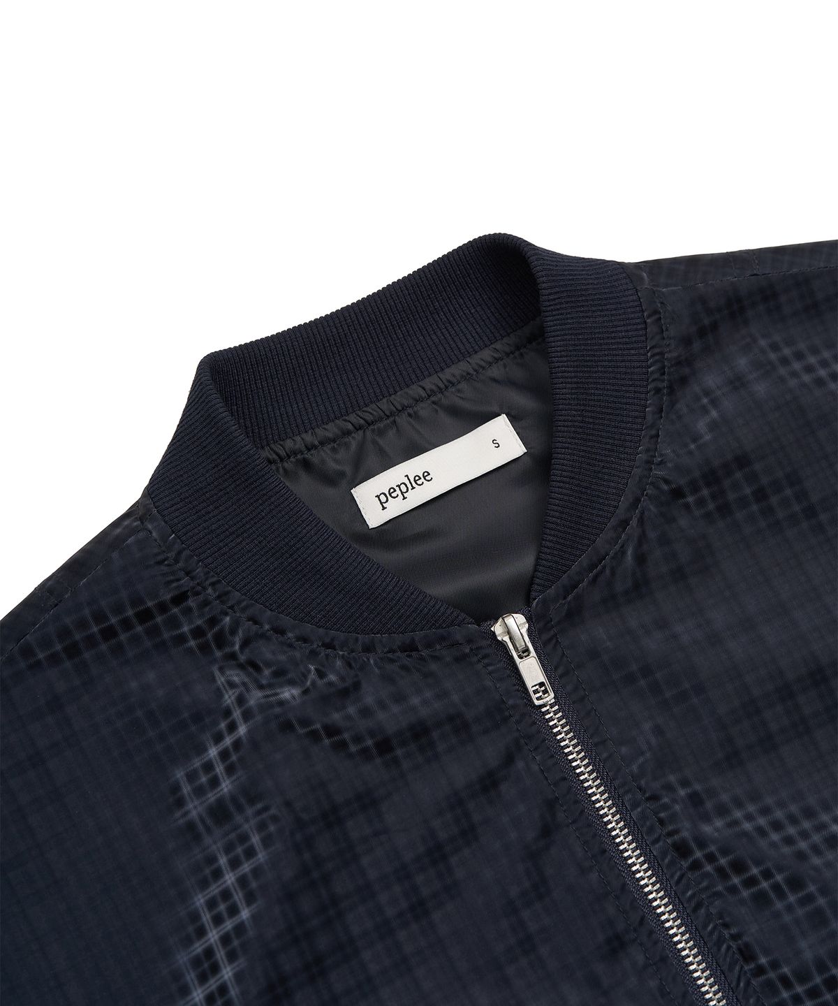 페플리(PEPLEE) Check MA-1 Jacket (Navy)