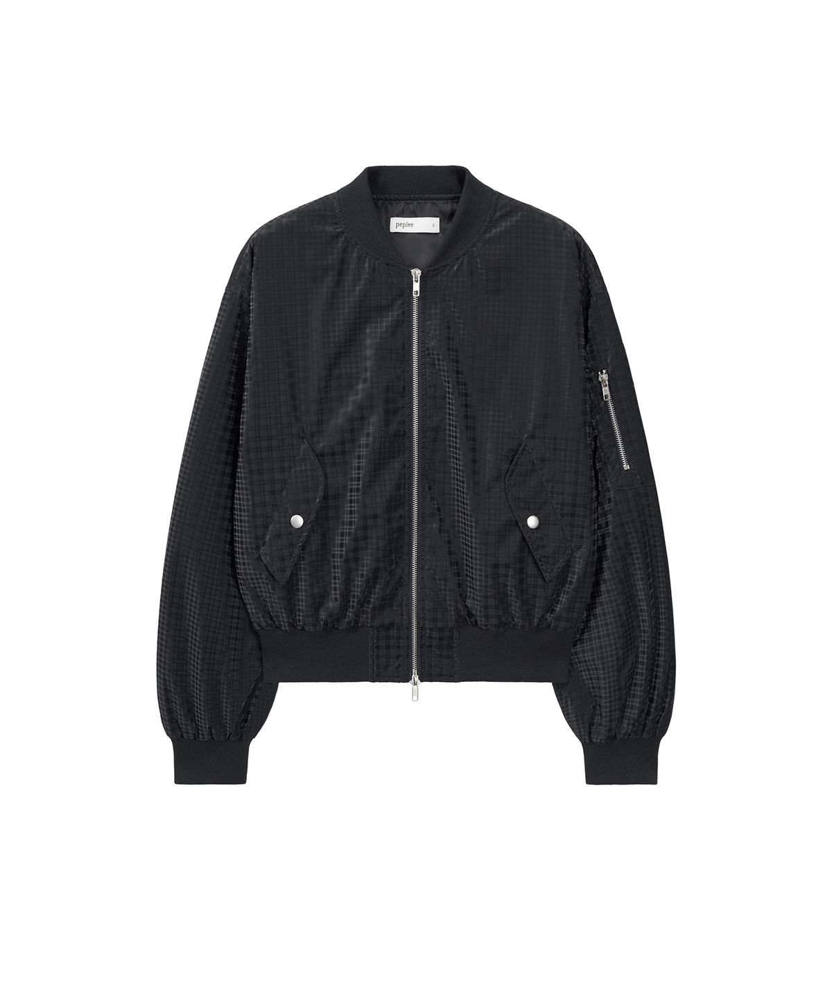 페플리(PEPLEE) Check MA-1 Jacket (Black)