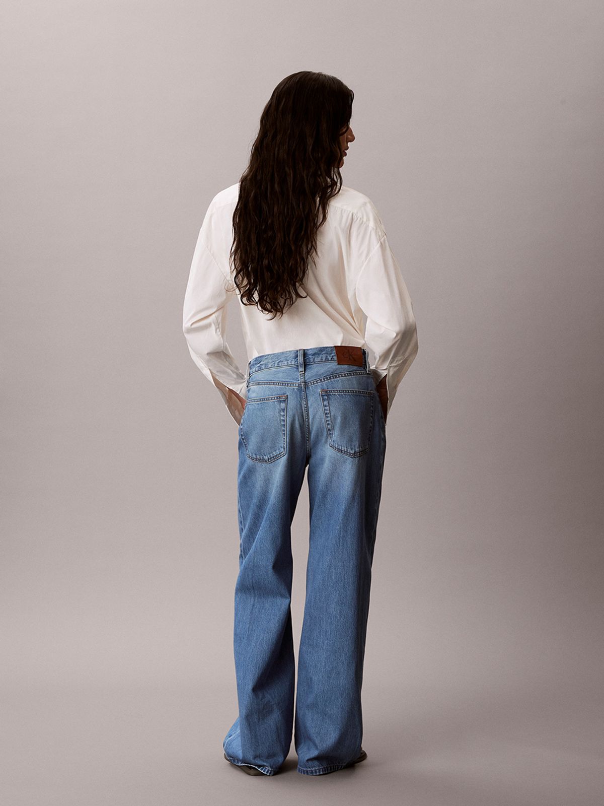 캘빈클라인 진(CALVIN KLEIN JEANS) 여성 와이드레그 데님 47F661G 1X8