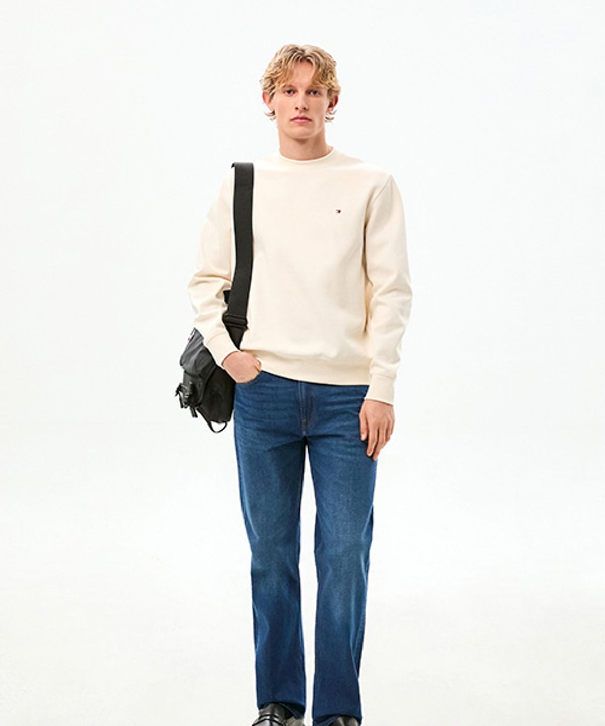 타미힐피거(TOMMY HILFIGER) 에센셜 인테크노 크루넥 스웨트셔츠 (T12G0TPO100MT2Z00)