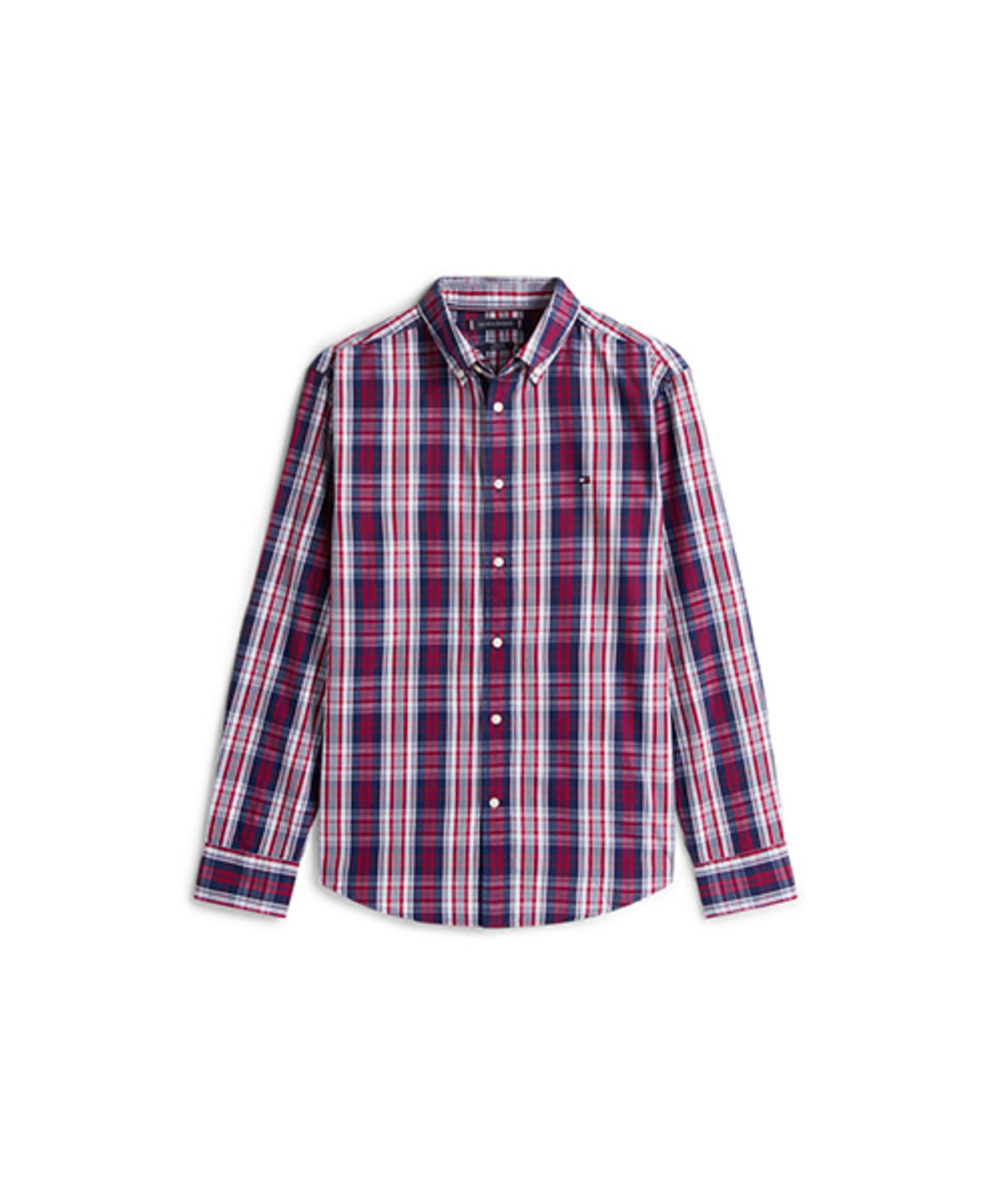 타미힐피거(TOMMY HILFIGER) [Regular fit] 포플린 플렉스 미디엄 체크 셔츠 (T12G0WSH350MT10MS)