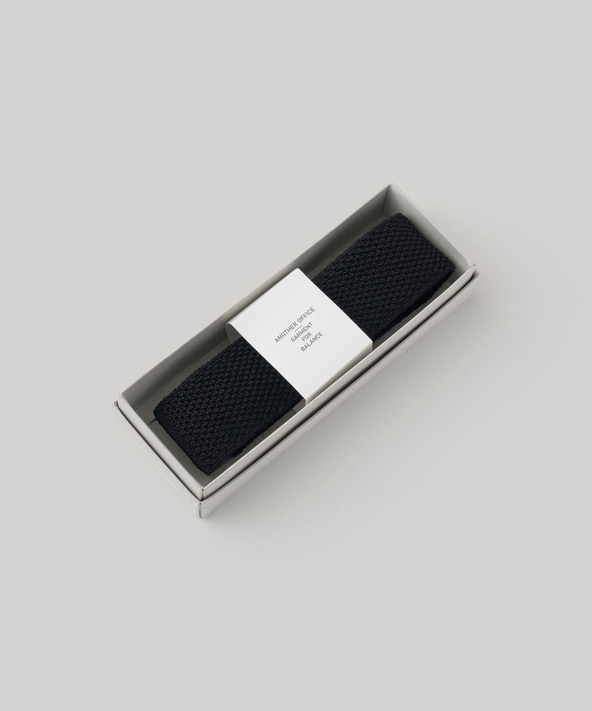 어나더 오피스(ANOTHER OFFICE) Tourist Knit Tie (Black)
