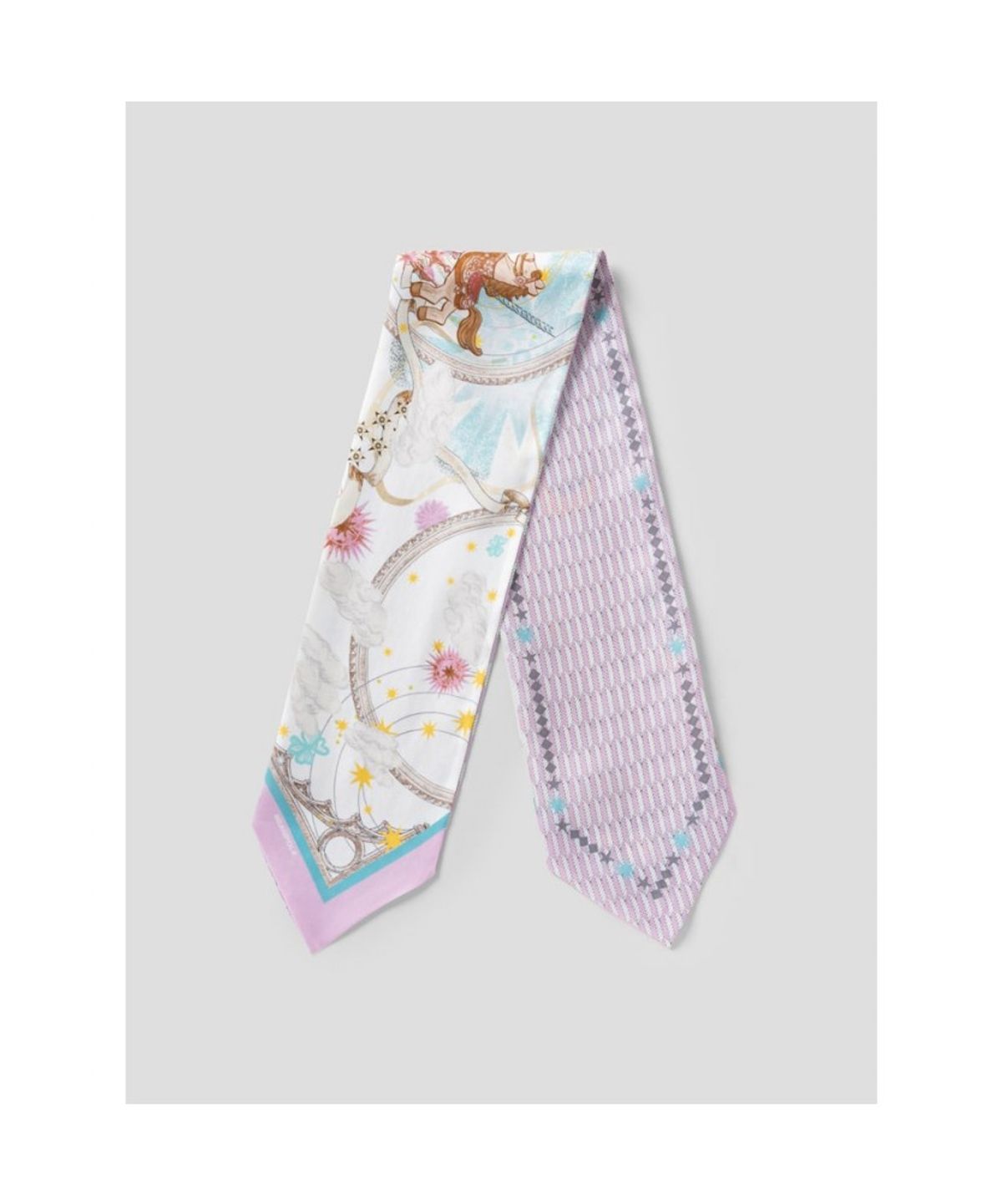 빈폴 액세서리(BEANPOLE ACCESSORY) 말 그래픽 실크 빅 트윌리  핑크