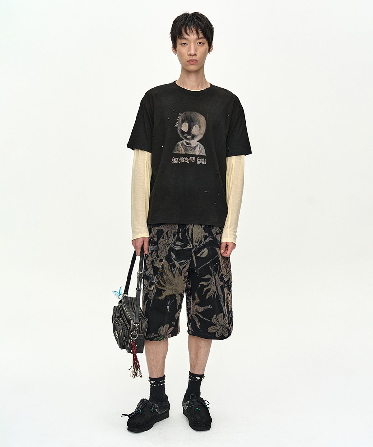 앤더슨벨(ADSB ANDERSSON BELL) UNISEX ALIEN MACHINERY T-SHIRT atb1583u(BLACK)