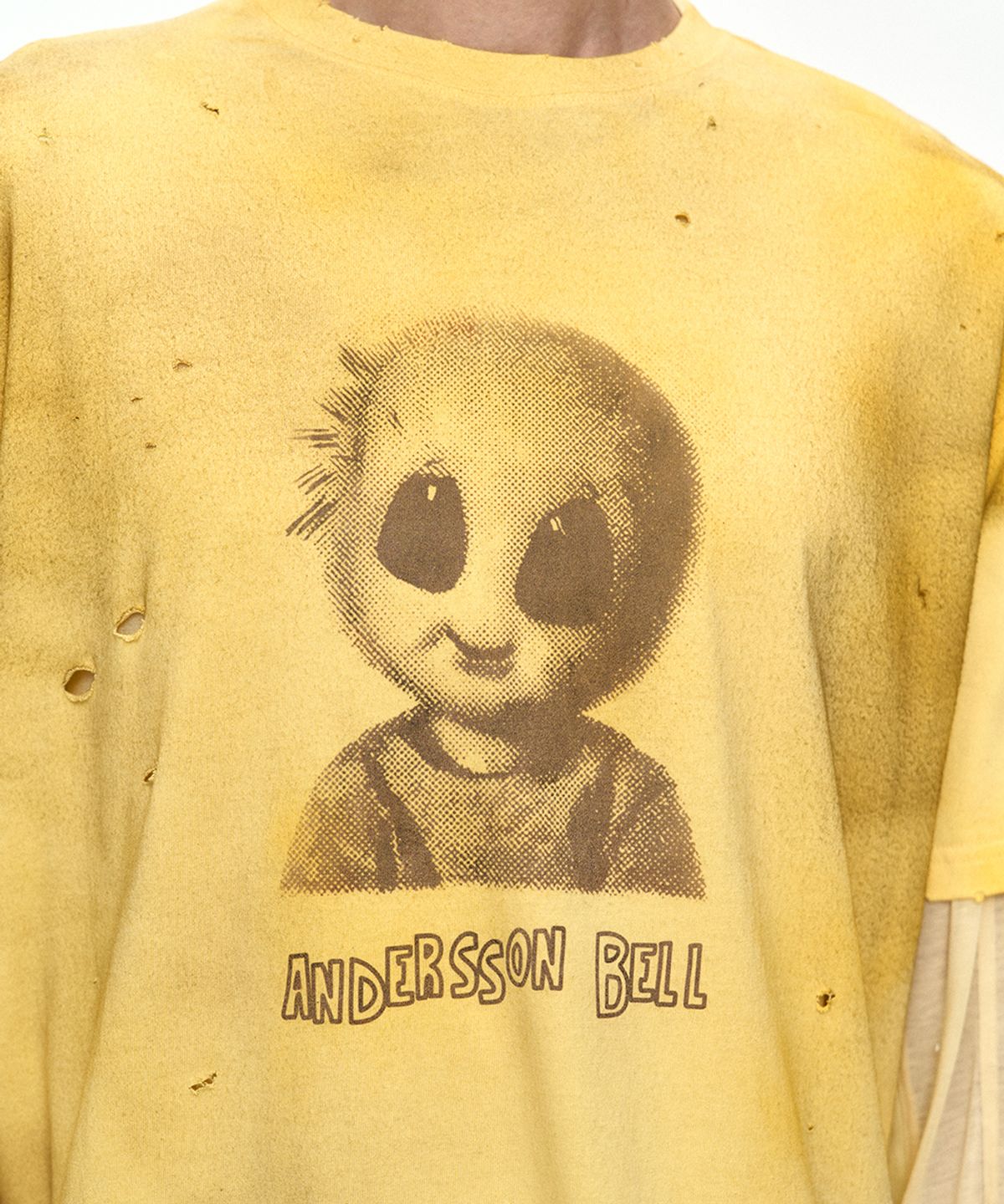 앤더슨벨(ADSB ANDERSSON BELL) UNISEX ALIEN MACHINERY T-SHIRT atb1583u(YELLOW)
