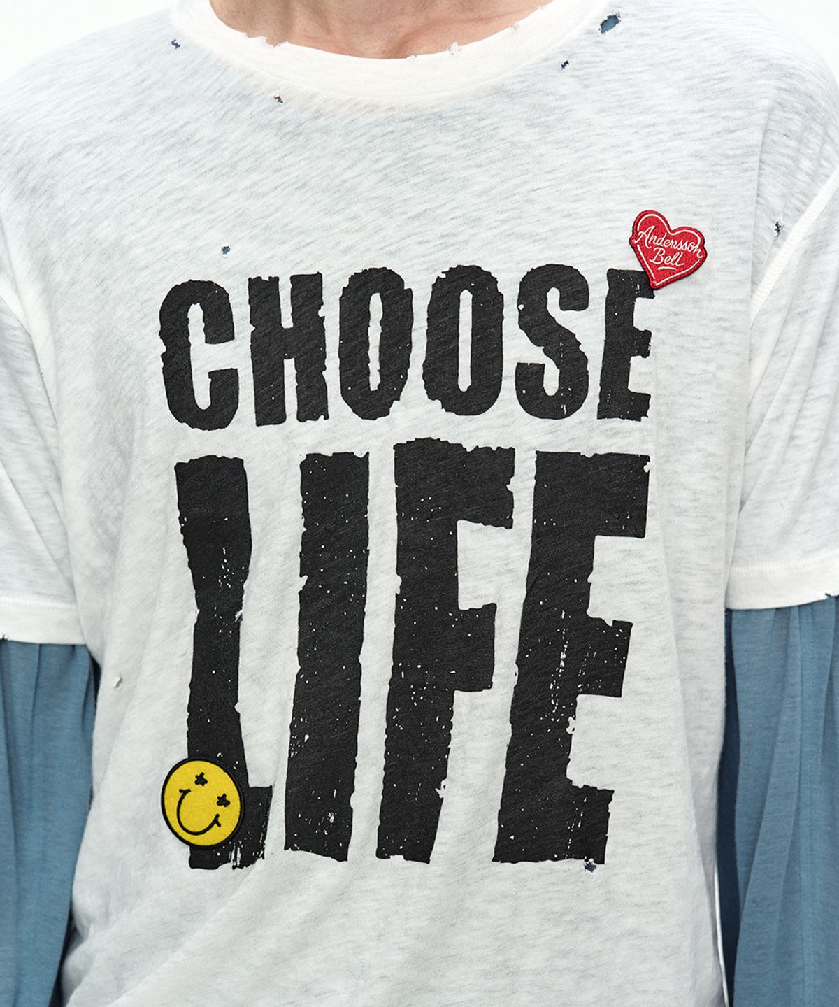 앤더슨벨(ADSB ANDERSSON BELL) (ESSENTIAL) UNISEX CHOOSE LIFE T-SHIRT atb1547u(WHITE)