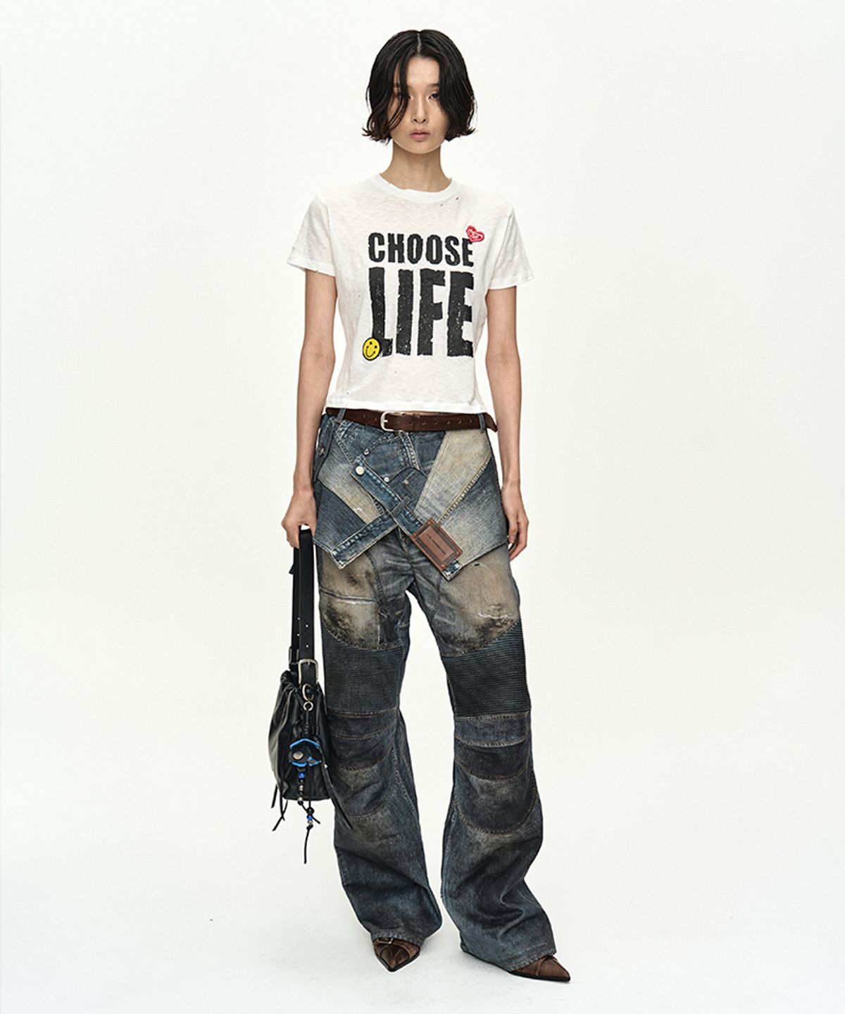 앤더슨벨(ADSB ANDERSSON BELL) (ESSENTIAL) UNISEX CHOOSE LIFE T-SHIRT atb1547u(WHITE)