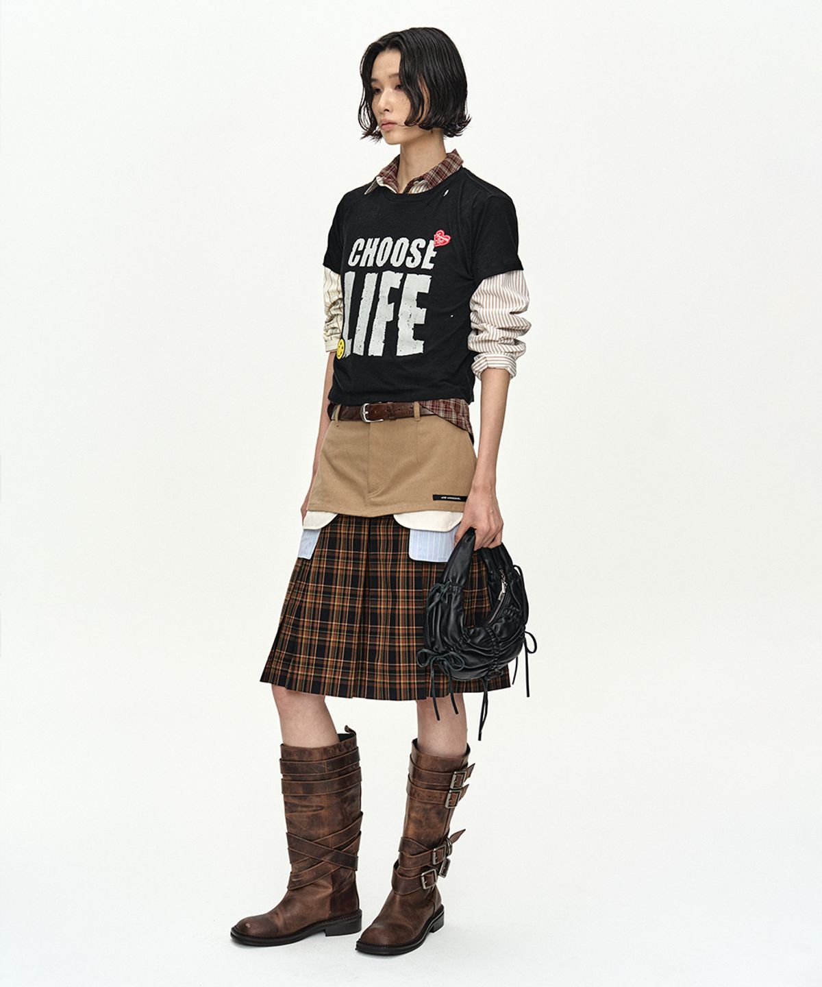 앤더슨벨(ADSB ANDERSSON BELL) (ESSENTIAL) UNISEX CHOOSE LIFE T-SHIRT atb1547u(BLACK)