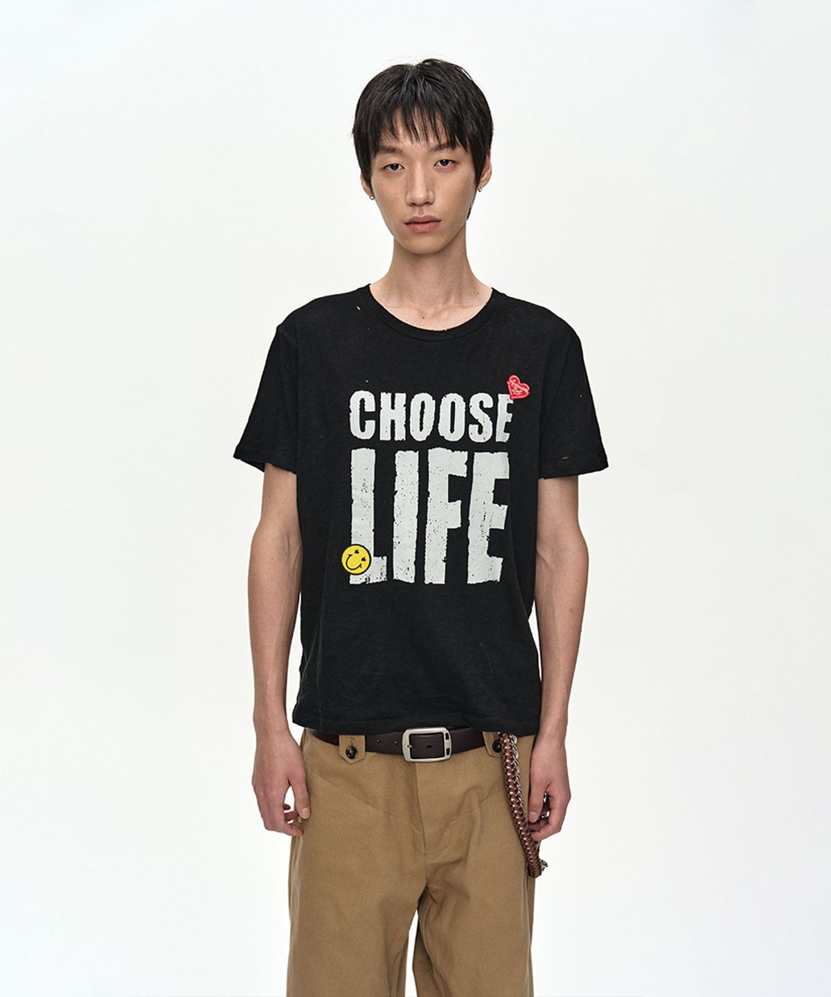 앤더슨벨(ADSB ANDERSSON BELL) (ESSENTIAL) UNISEX CHOOSE LIFE T-SHIRT atb1547u(BLACK)