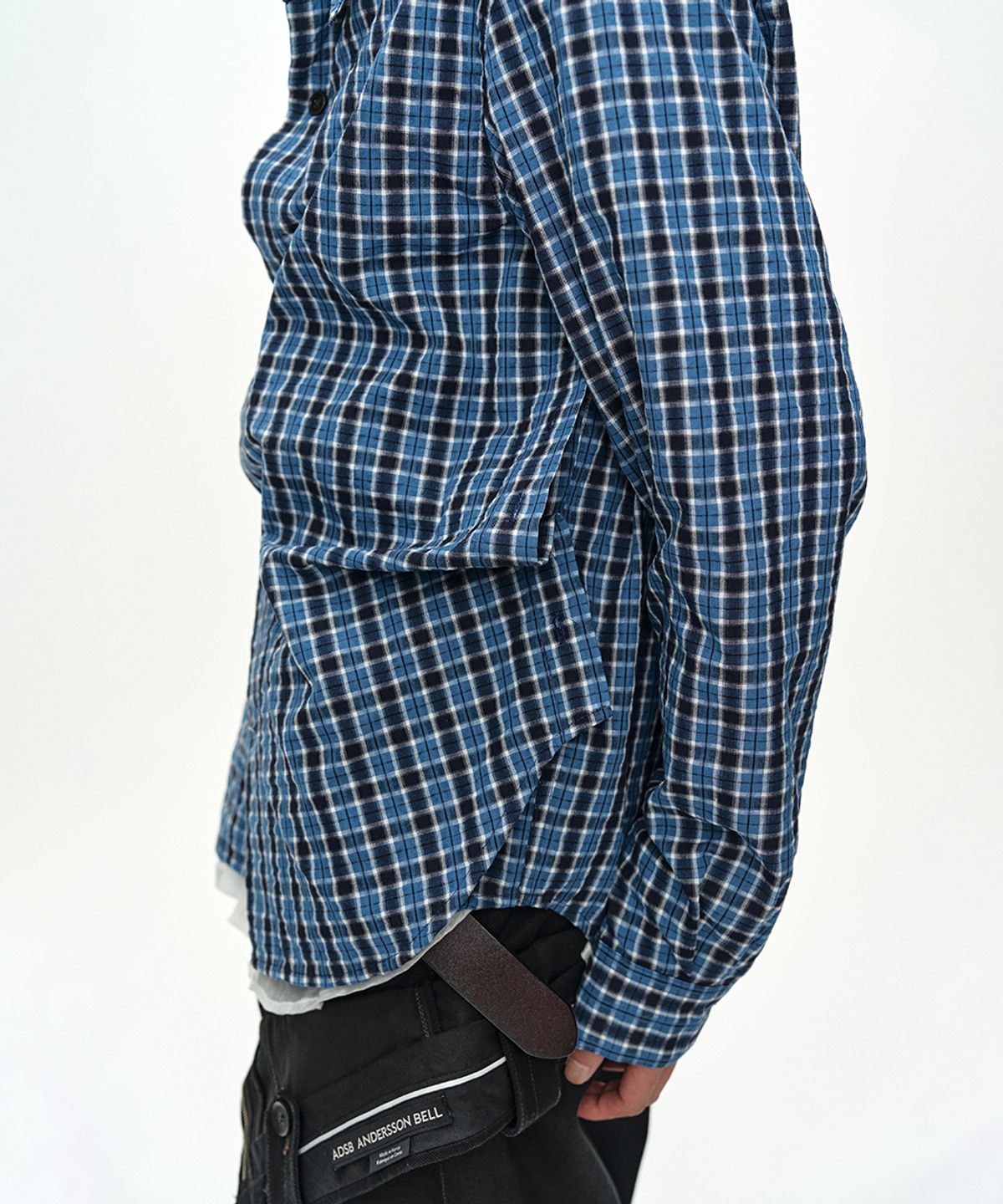 앤더슨벨(ADSB ANDERSSON BELL) BLUE CHECK LAYERED SHIRT atb1553m(BLUE)