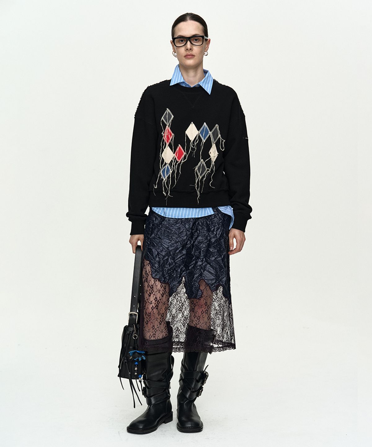 앤더슨벨(ADSB ANDERSSON BELL) EMBROIDERY LACE DRESS atb1520w(NAVY)