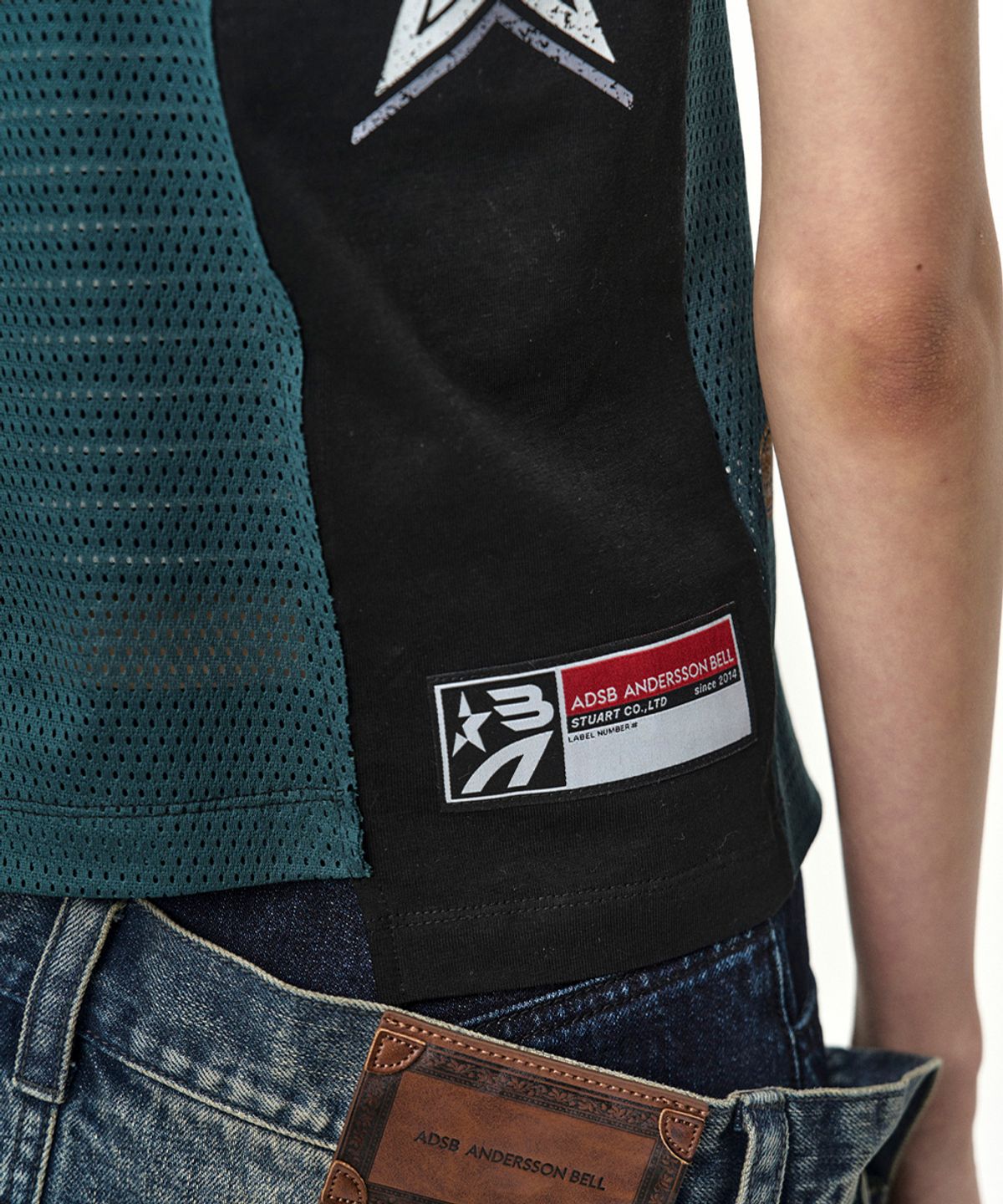 앤더슨벨(ADSB ANDERSSON BELL) REWORKED VINTAGE JERSEY T-SHIRT atb1565w(BLACK)