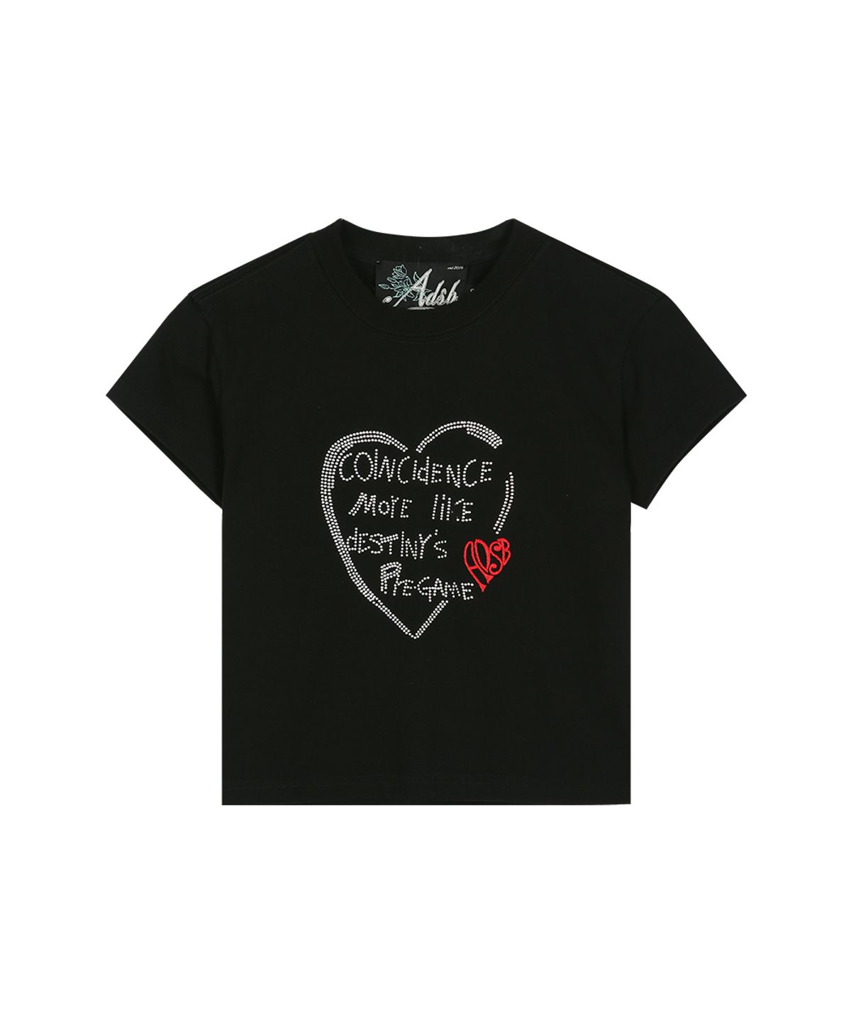 앤더슨벨(ADSB ANDERSSON BELL) (ESSENTIAL) BABY HEARTFIX T-SHIRT atb1418w(BLACK)