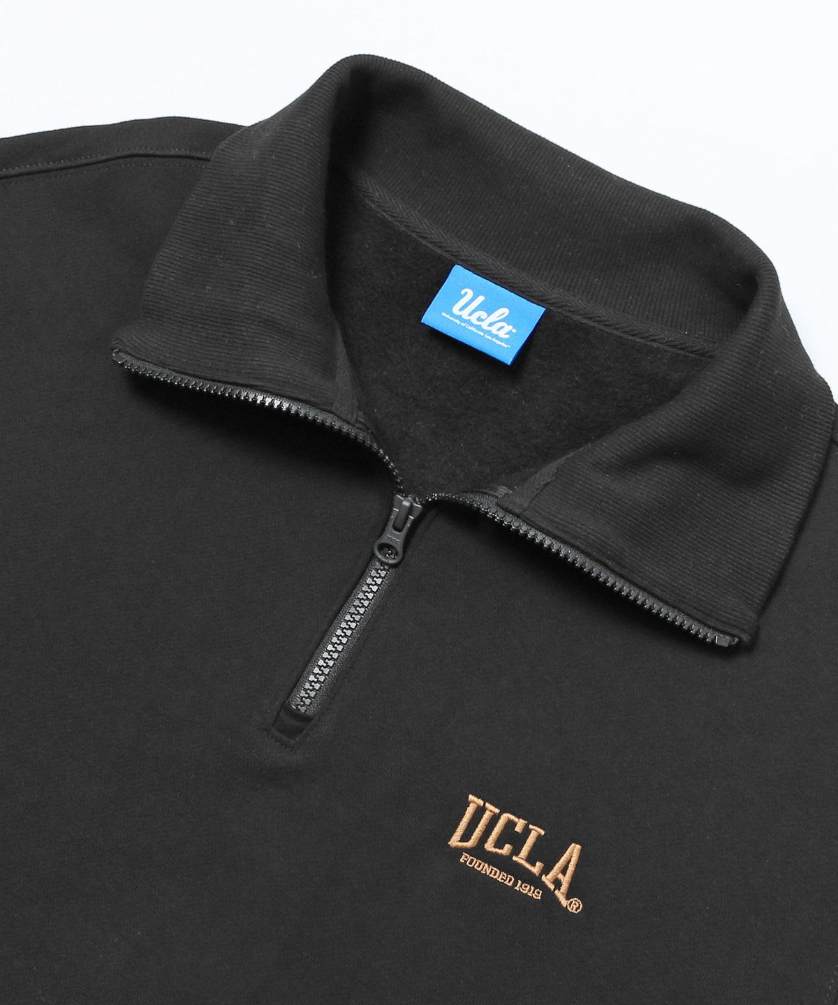 유씨엘에이(UCLA) 남녀공용 UCLA 반집업 맨투맨[BLACK](UC1LTK3)