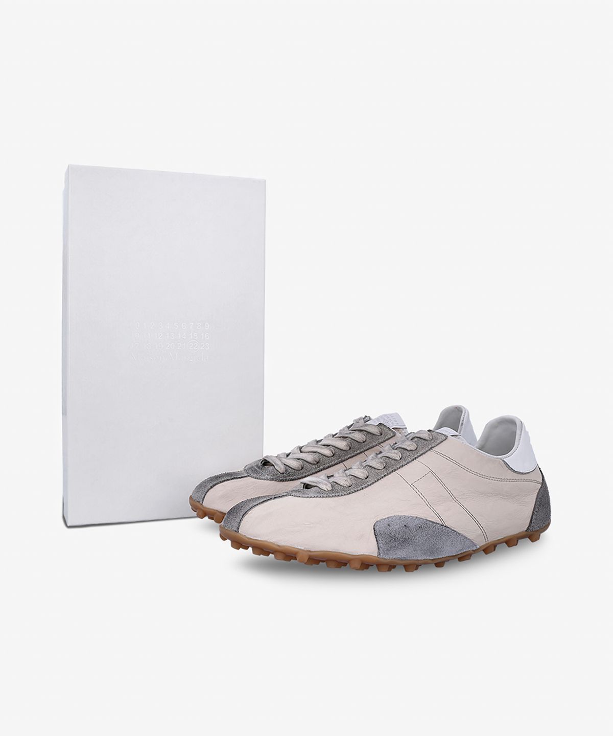 메종 마르지엘라(MAISON MARGIELA) 스프린터 로우 탑 스니커즈 - 크림:화이트 / S57WS0515P7383HB293