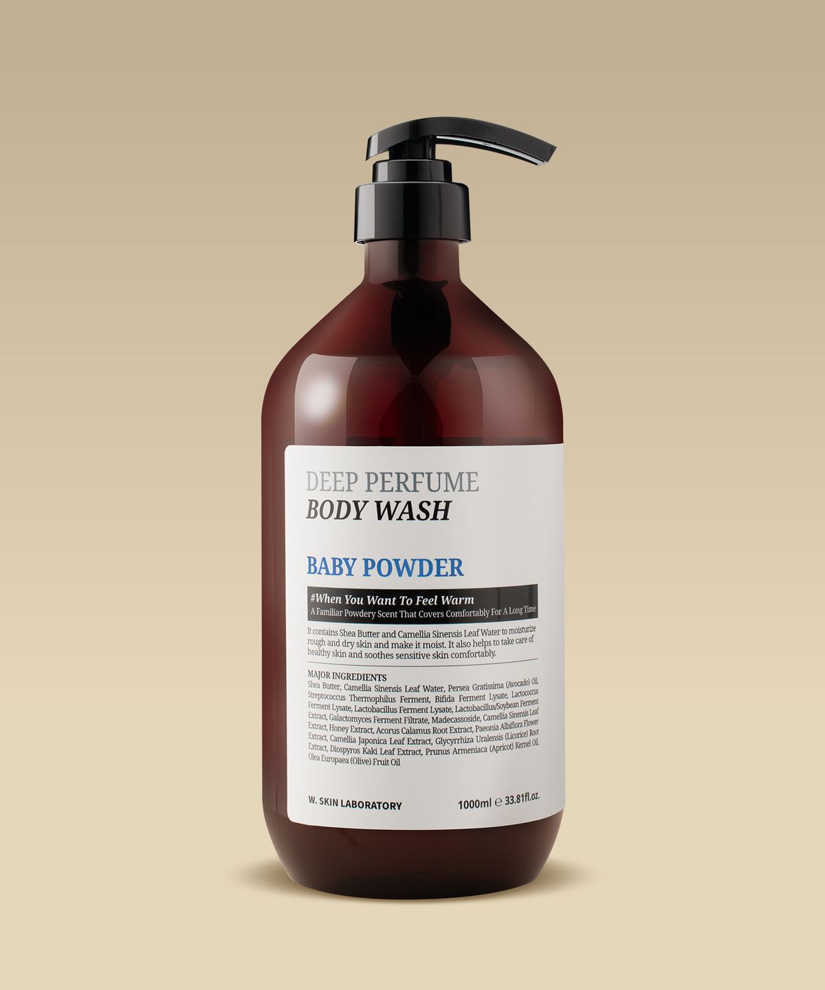 더블유피부연구소(W.SKIN LABORATORY) 딥 퍼퓸 고보습 바디워시 1000ml 2종  / 베이비파우더향, 화이트머스크향