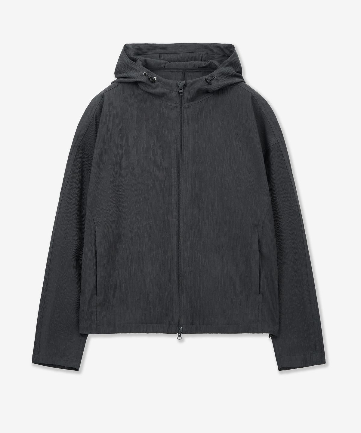 티엔지티(TNGT) Kinoshita Seersucker Hooded Zip-up (Grey) TNJU6E106G2